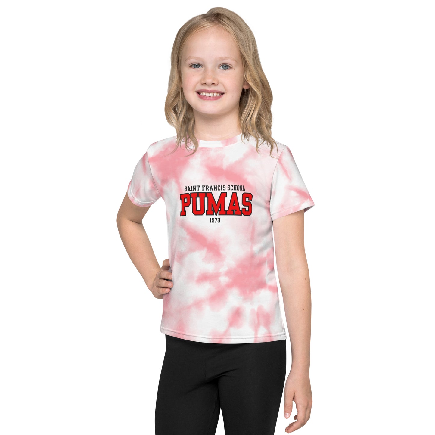 Kids crew neck t-shirt red logo