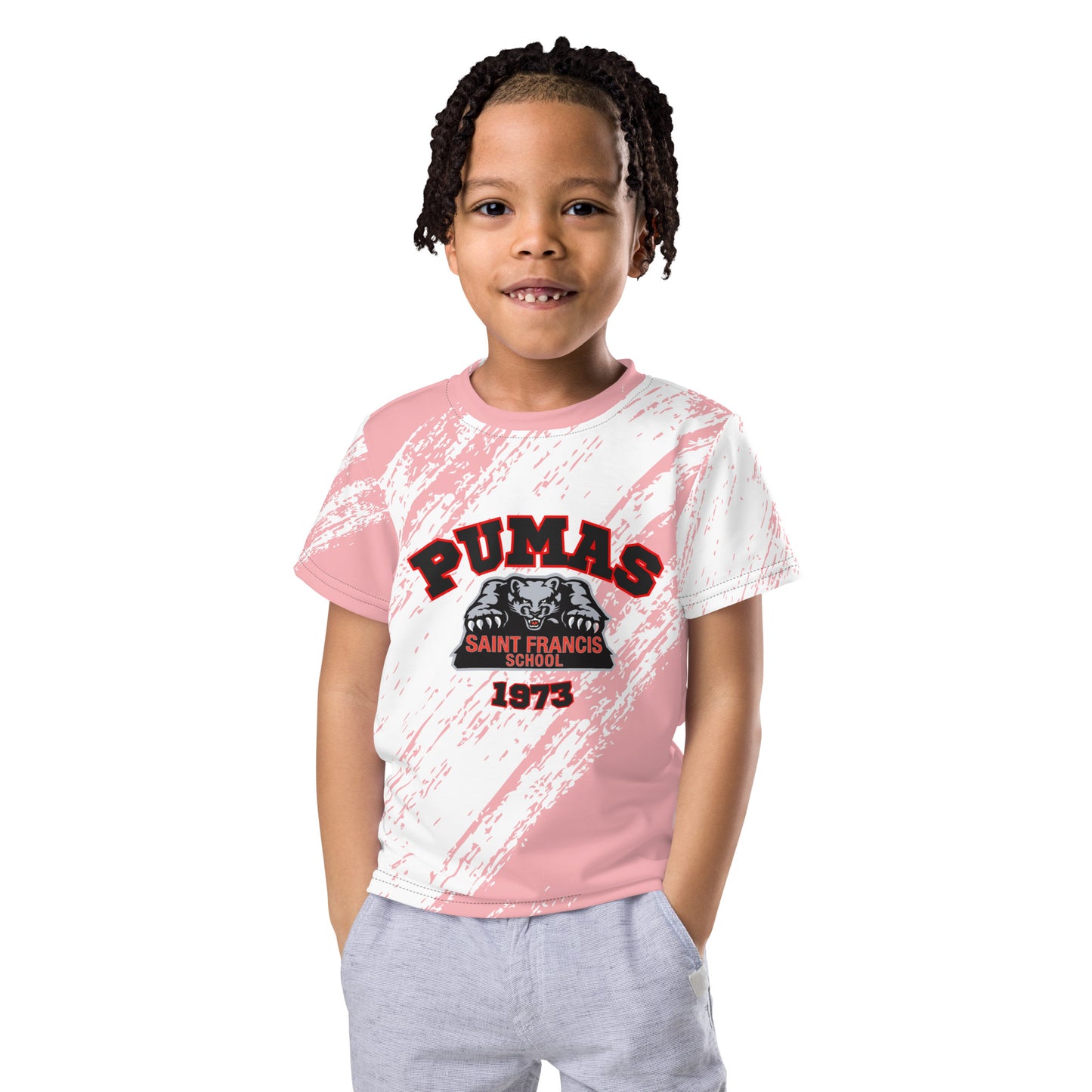 Kids crew neck t-shirt tie dye with logo