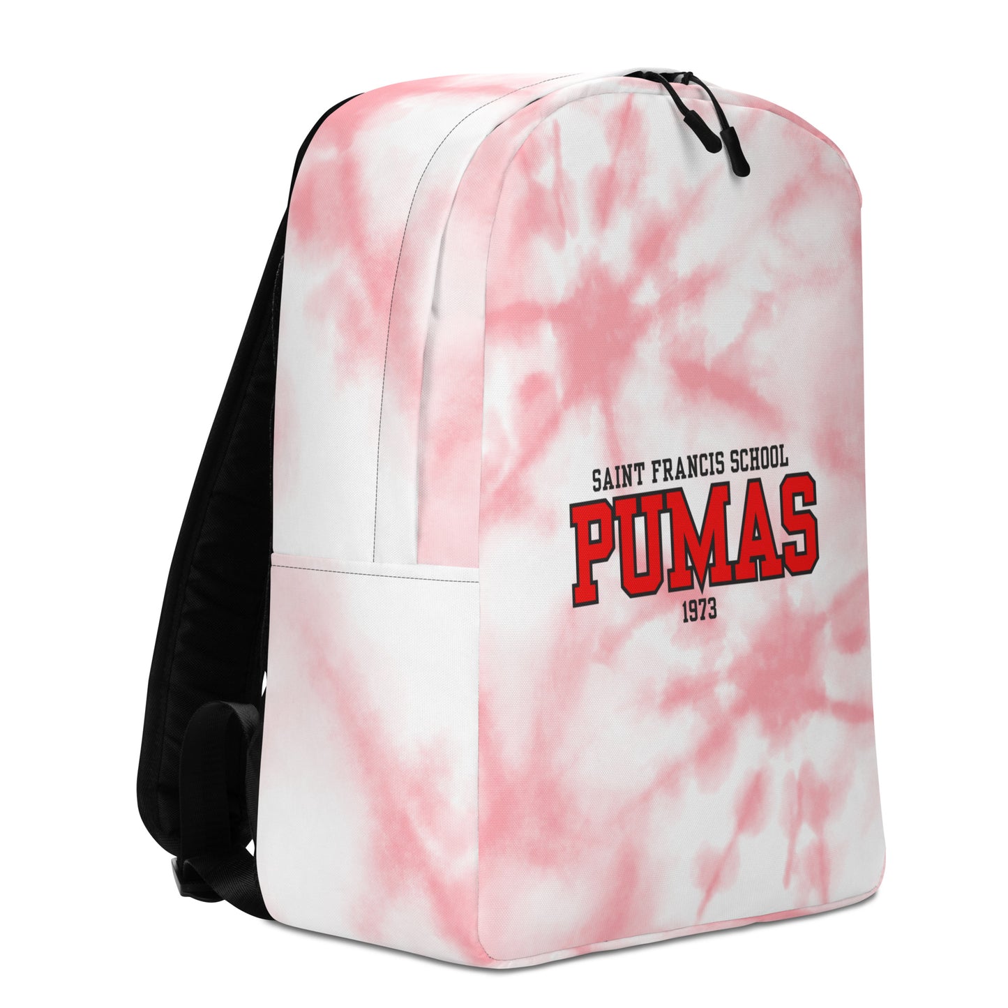 Minimalist Backpack red tie dye with red Pumas logo