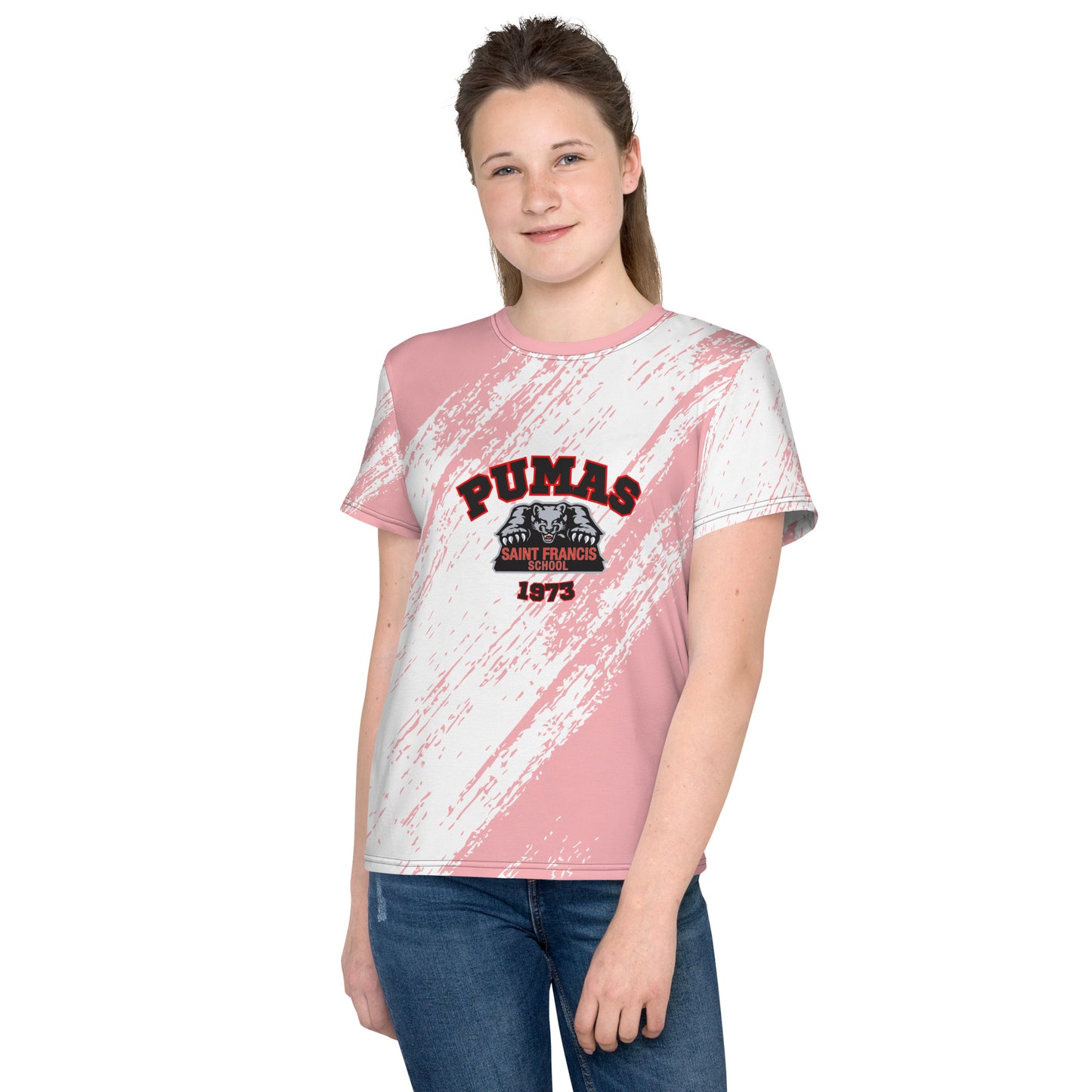 Youth crew neck t-shirt with logo