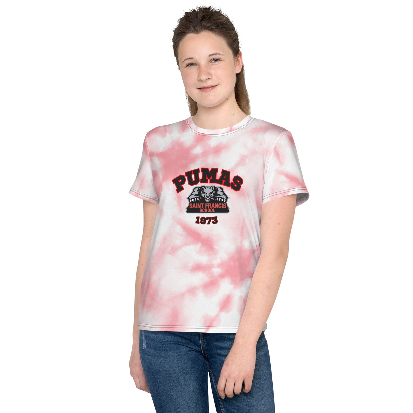 Youth crew neck tie dye t-shirt