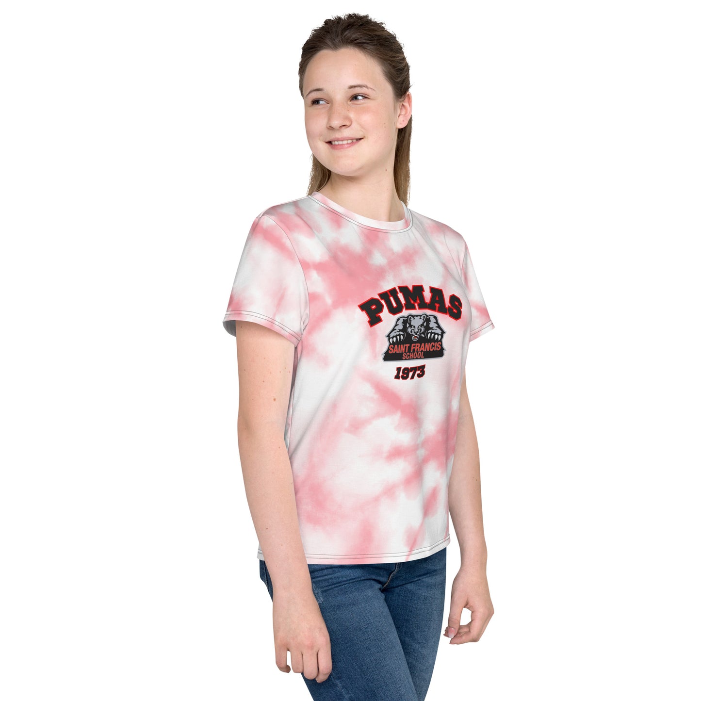 Youth crew neck tie dye t-shirt