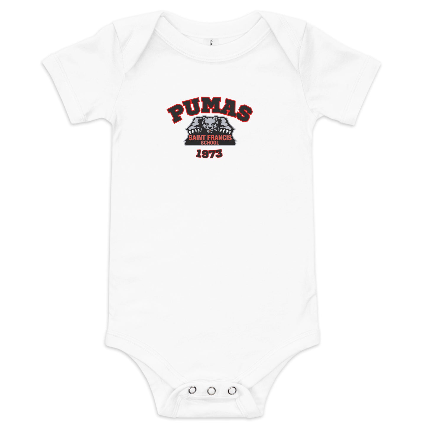 Baby short sleeve one piece with logo
