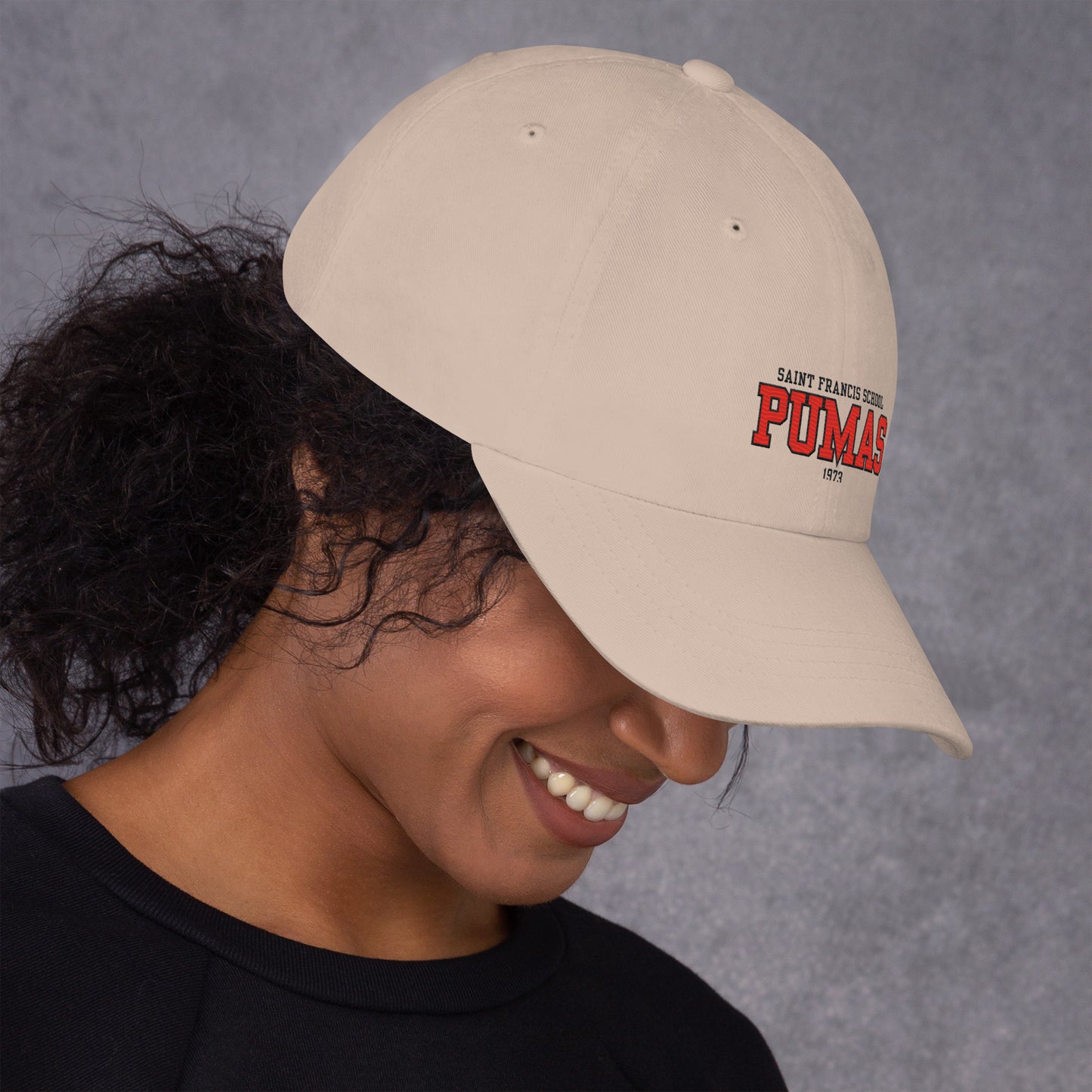 Dad hat with red Pumas logo
