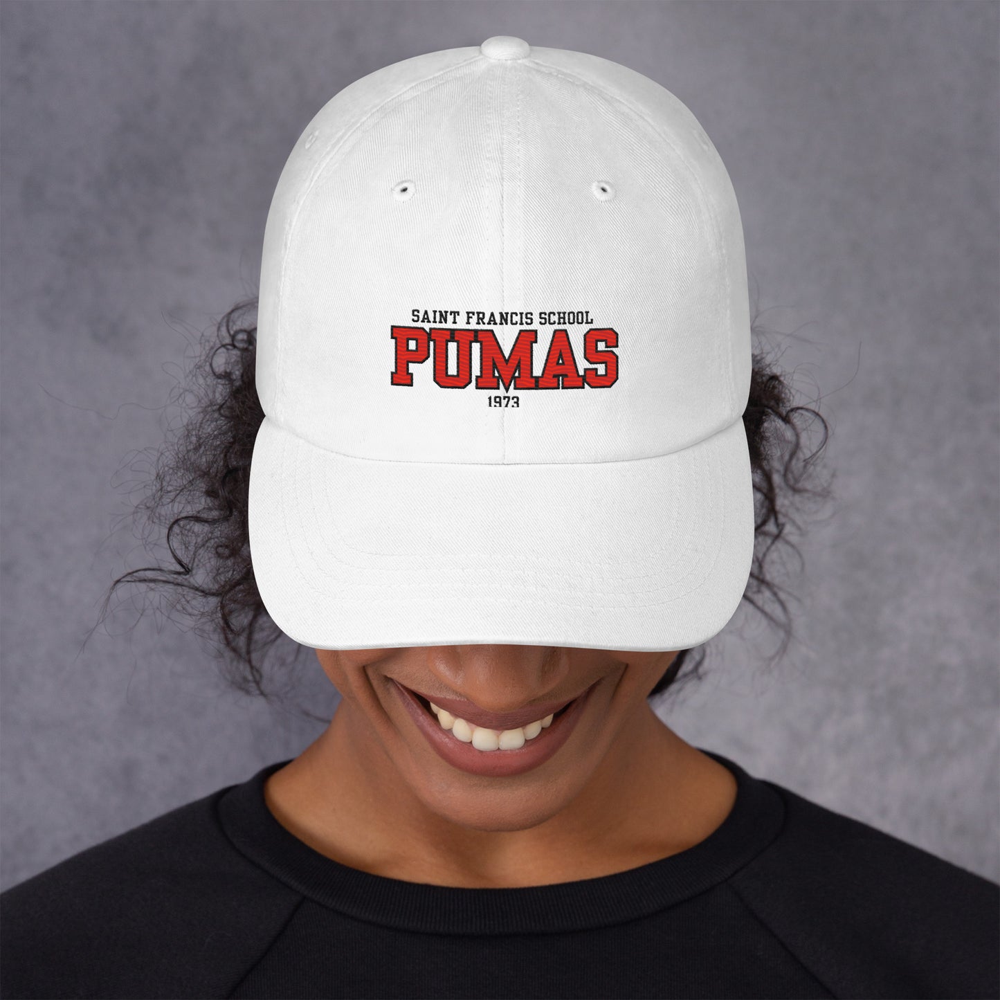 Dad hat with red Pumas logo