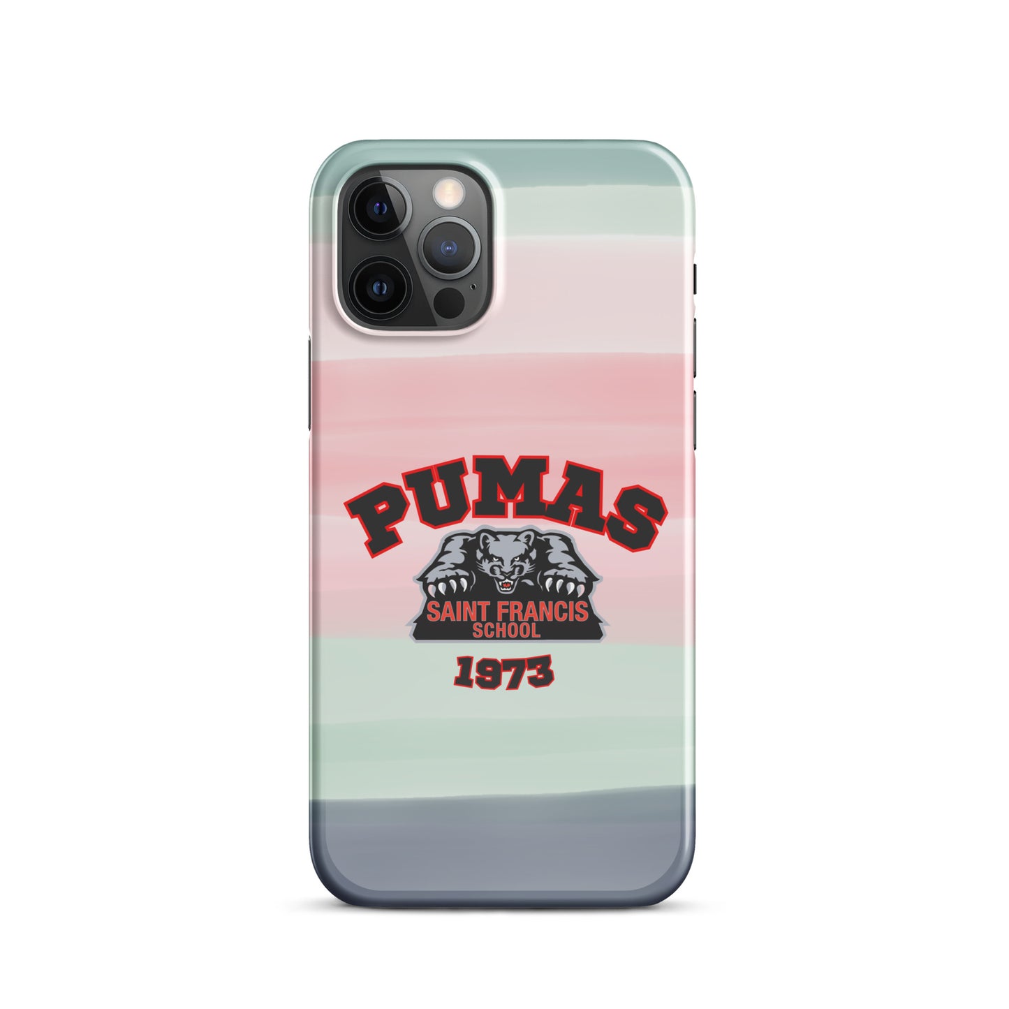 Snap case for iPhone® with stripes and Pumas logo