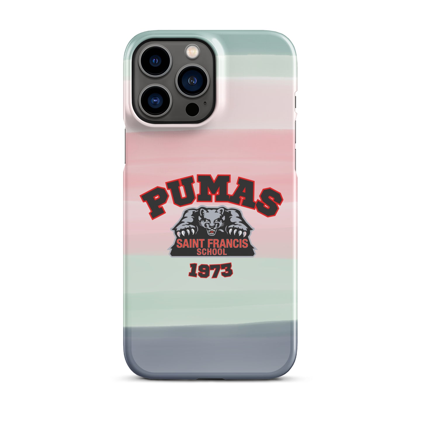 Snap case for iPhone® with stripes and Pumas logo