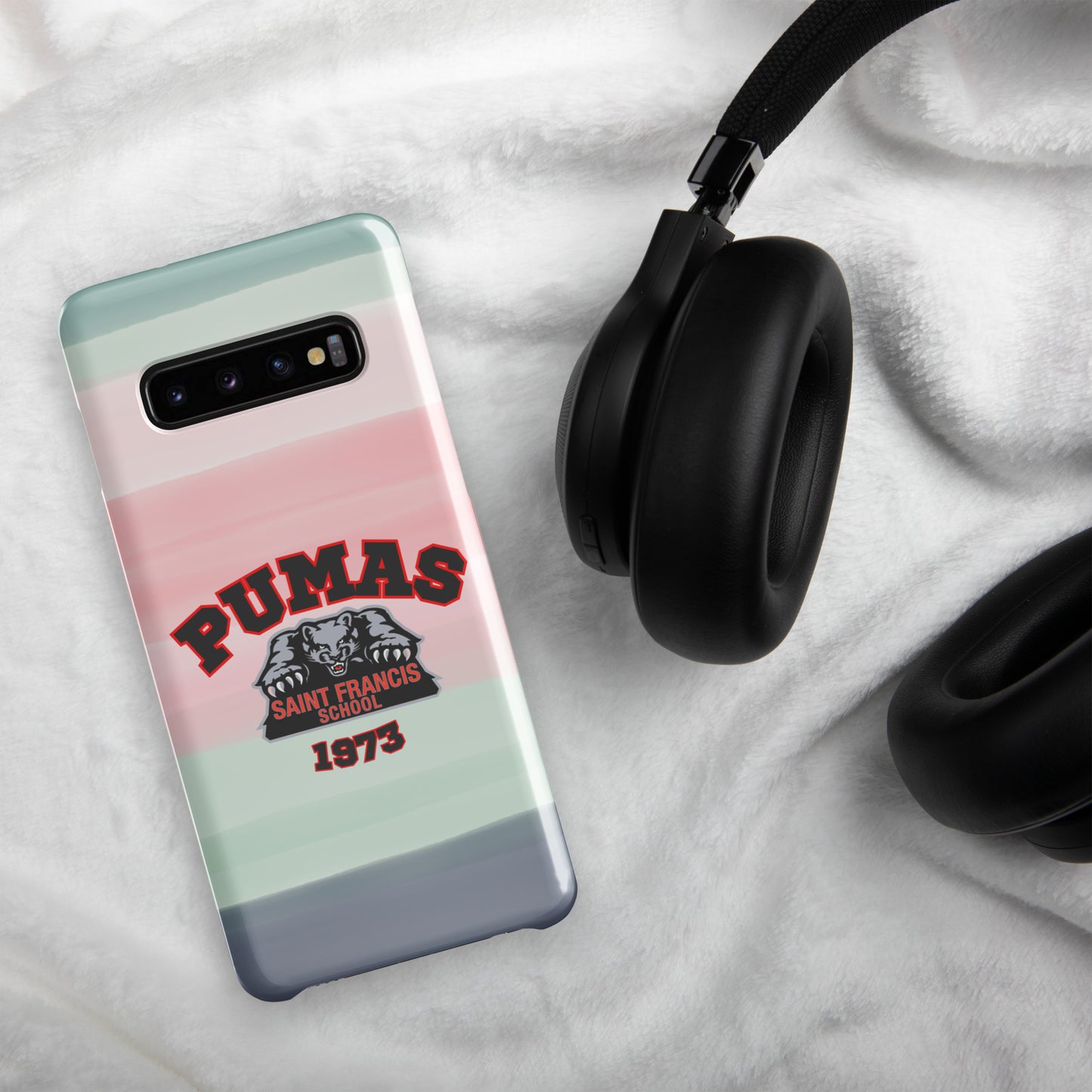 Snap case for Samsung® with lines and logo