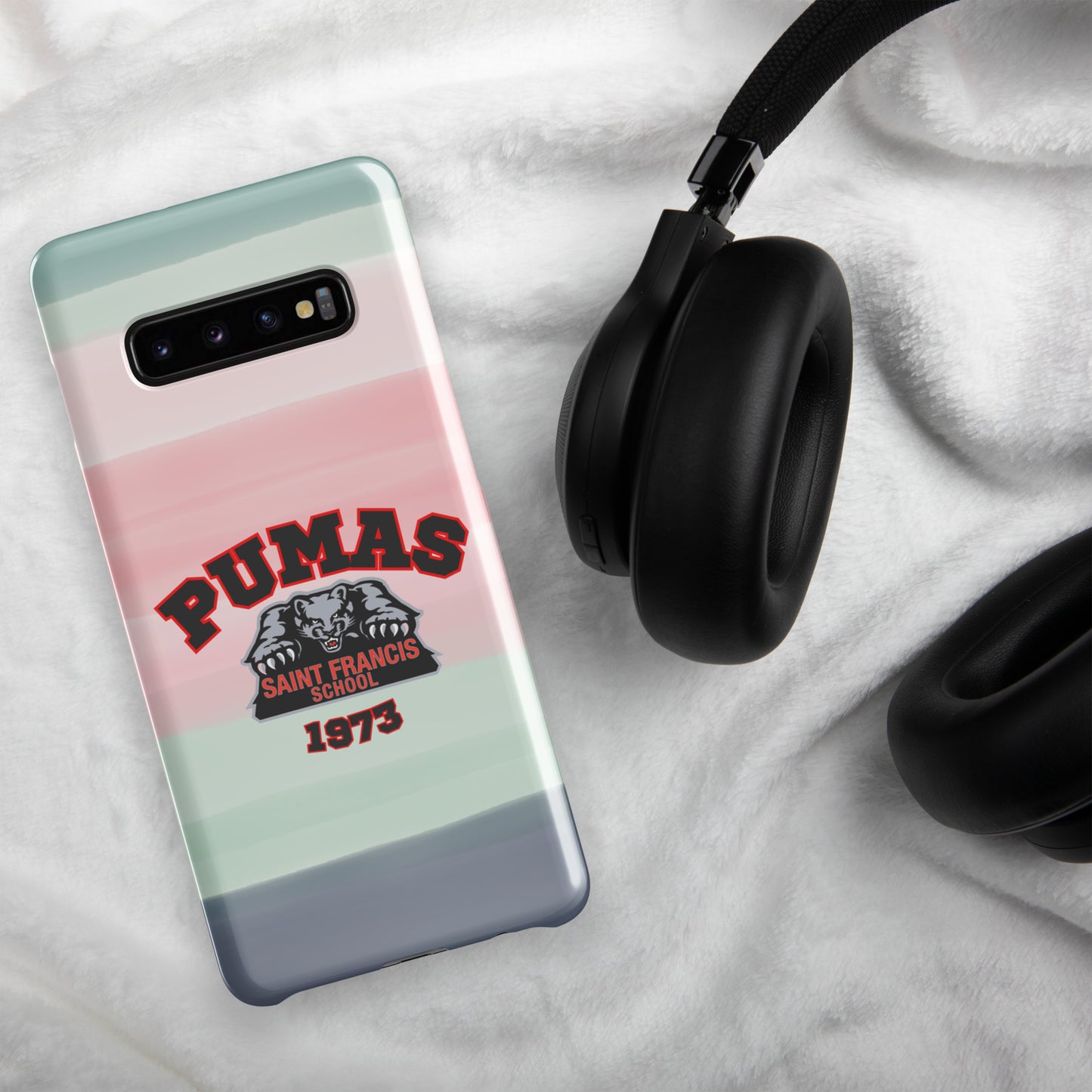 Snap case for Samsung® with lines and logo