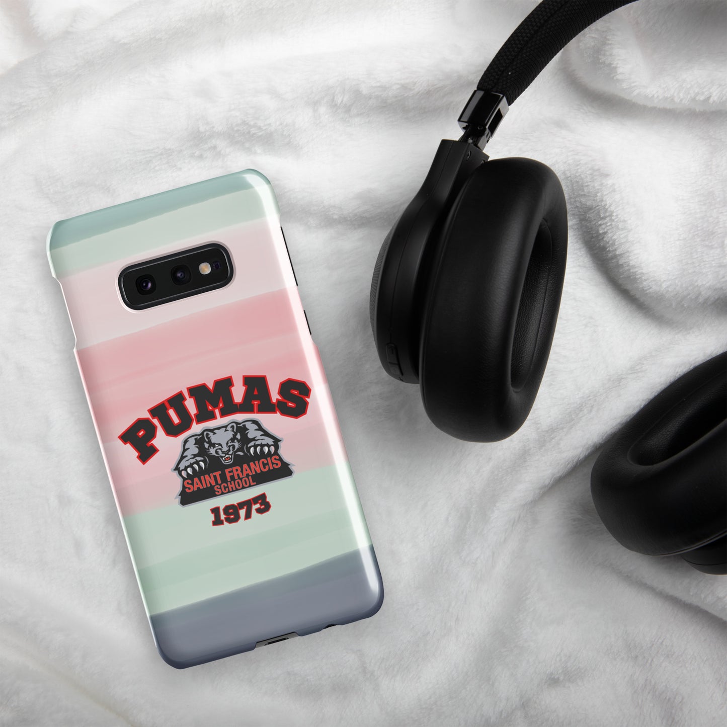 Snap case for Samsung® with lines and logo