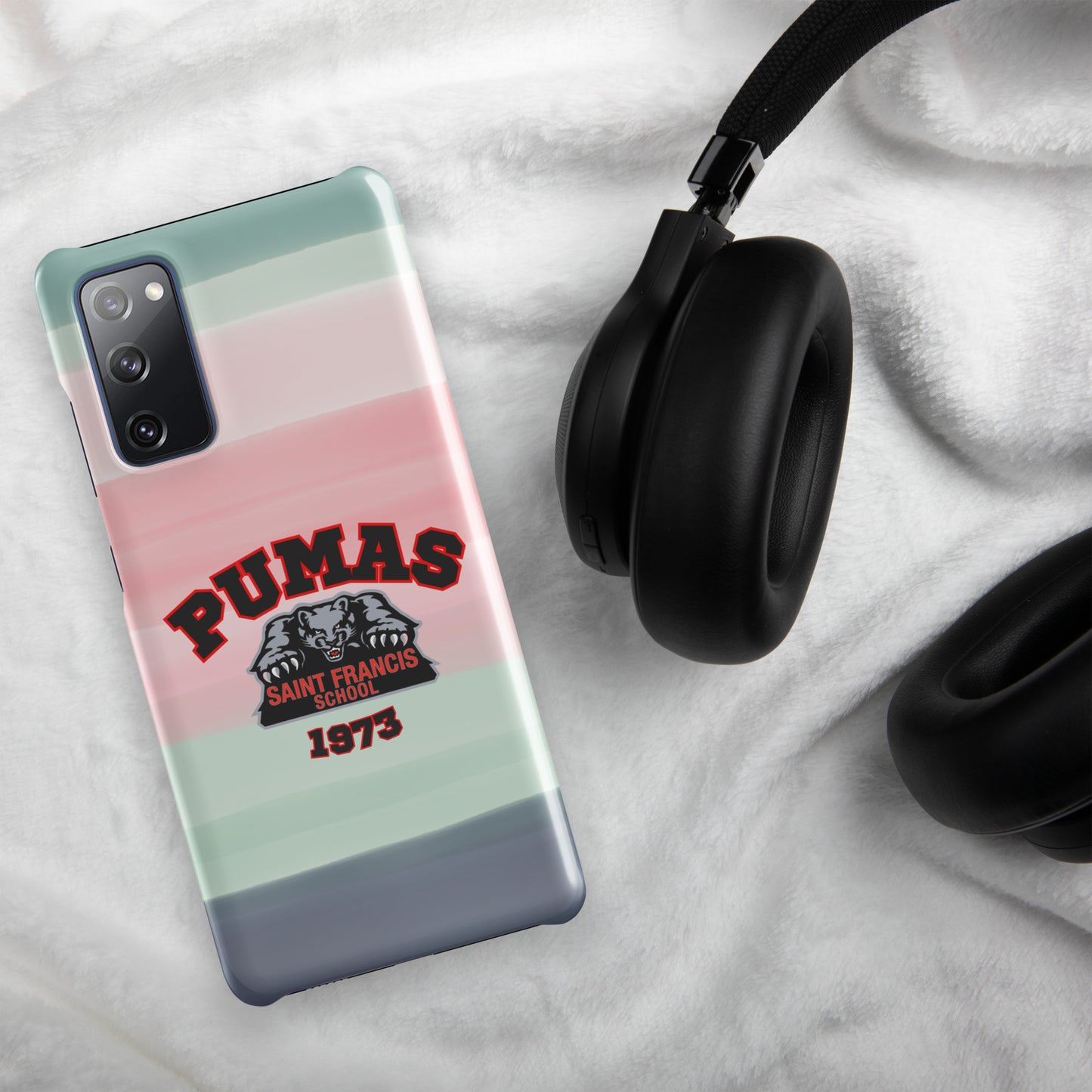 Snap case for Samsung® with lines and logo