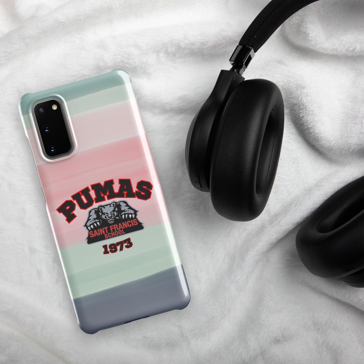 Snap case for Samsung® with lines and logo