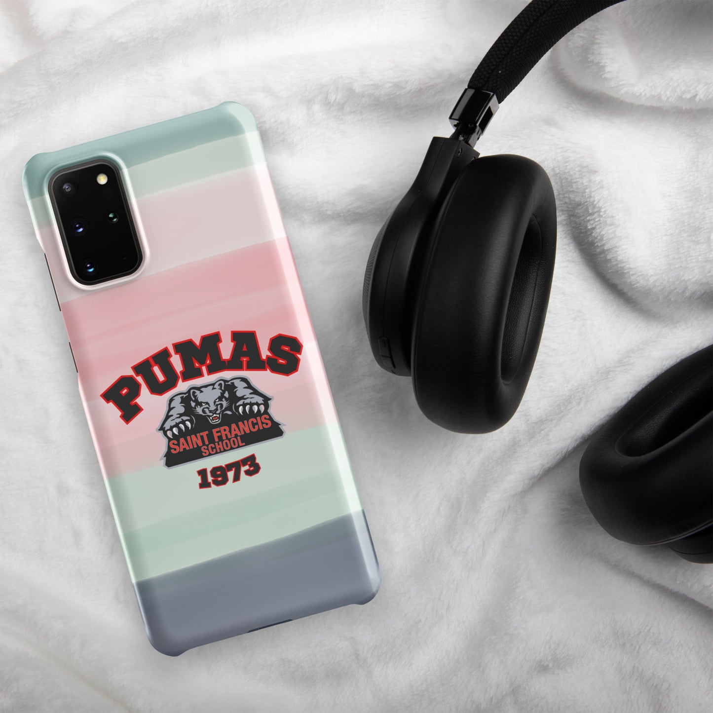 Snap case for Samsung® with lines and logo