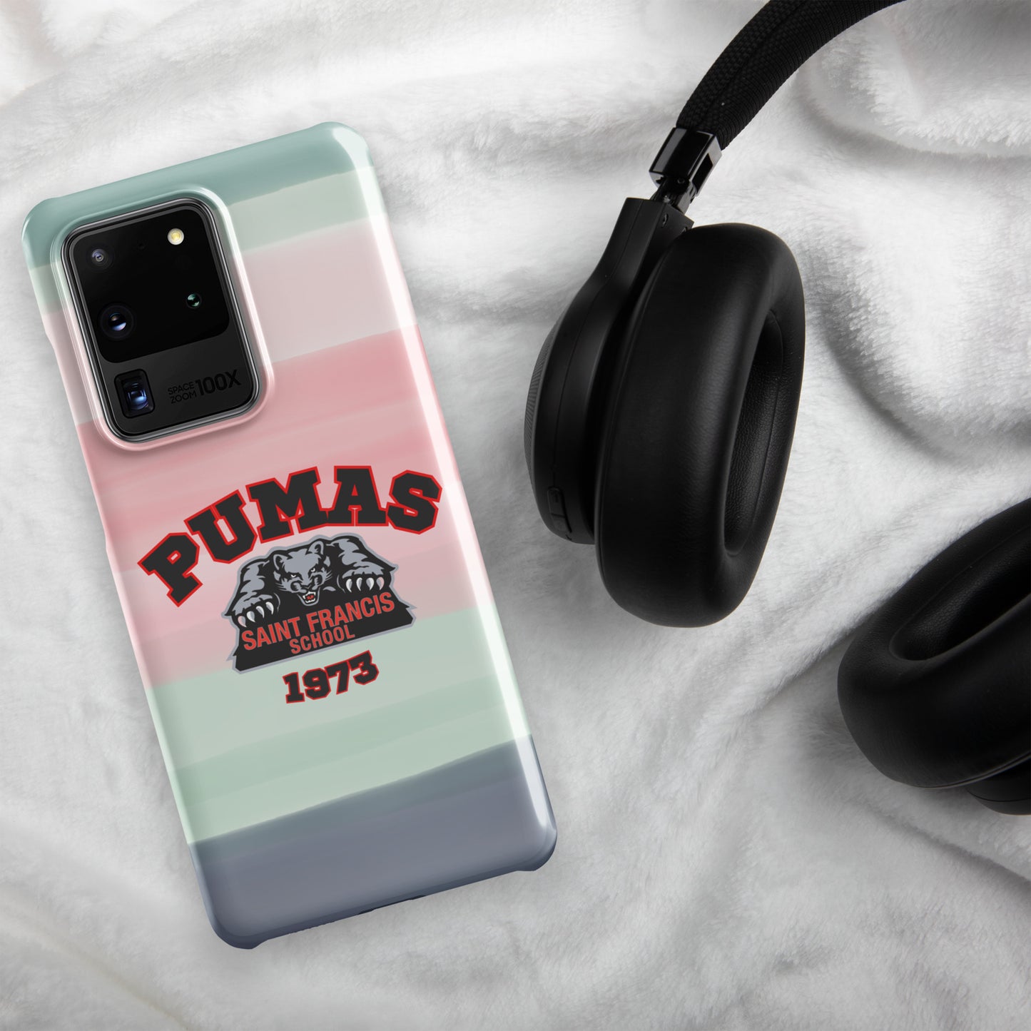 Snap case for Samsung® with lines and logo