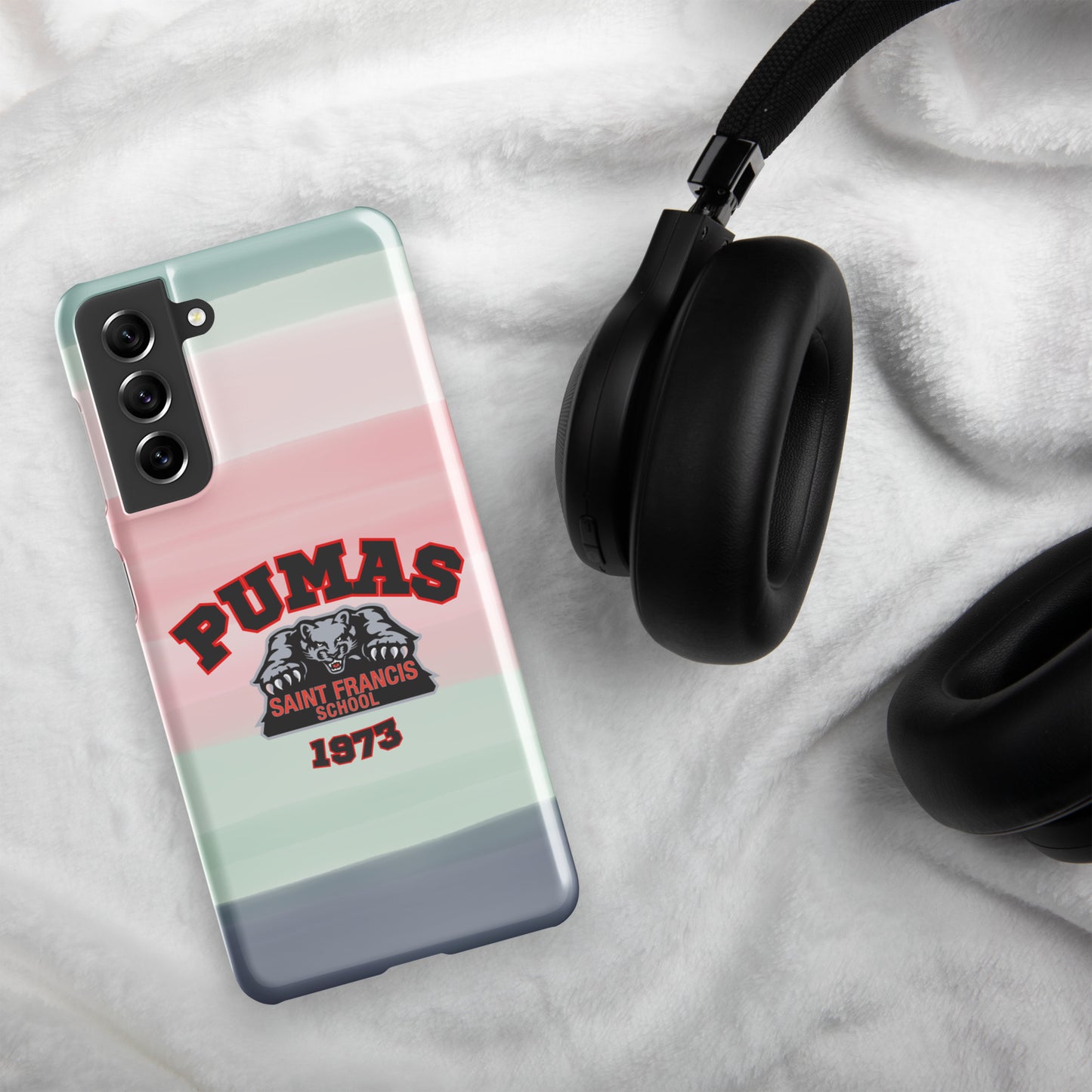 Snap case for Samsung® with lines and logo