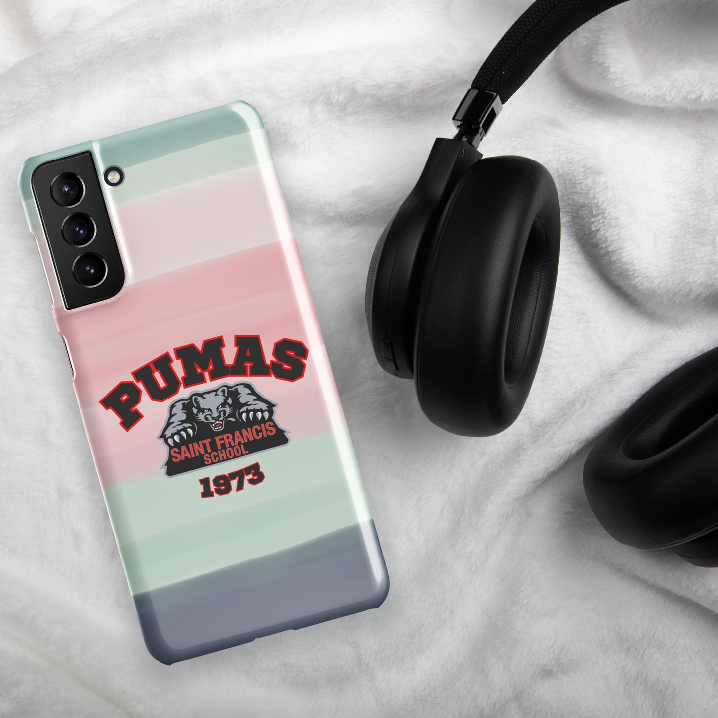Snap case for Samsung® with lines and logo