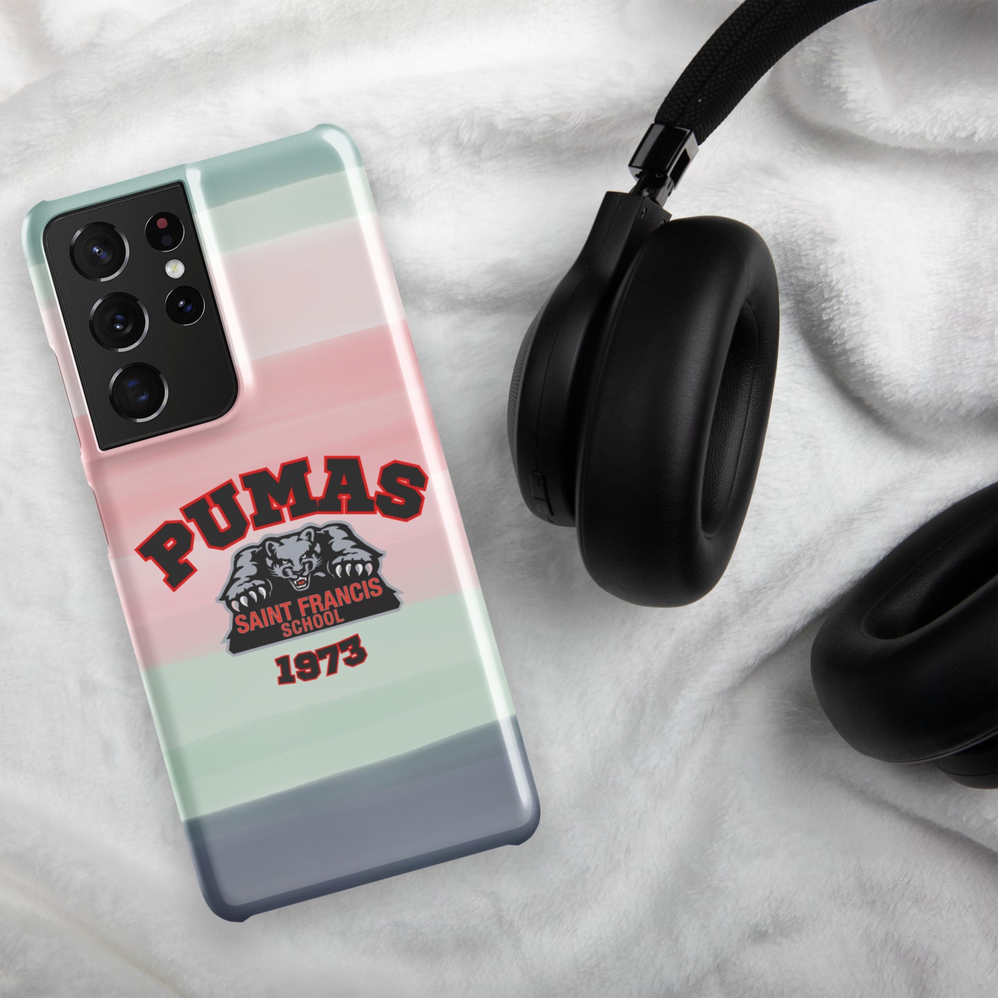 Snap case for Samsung® with lines and logo