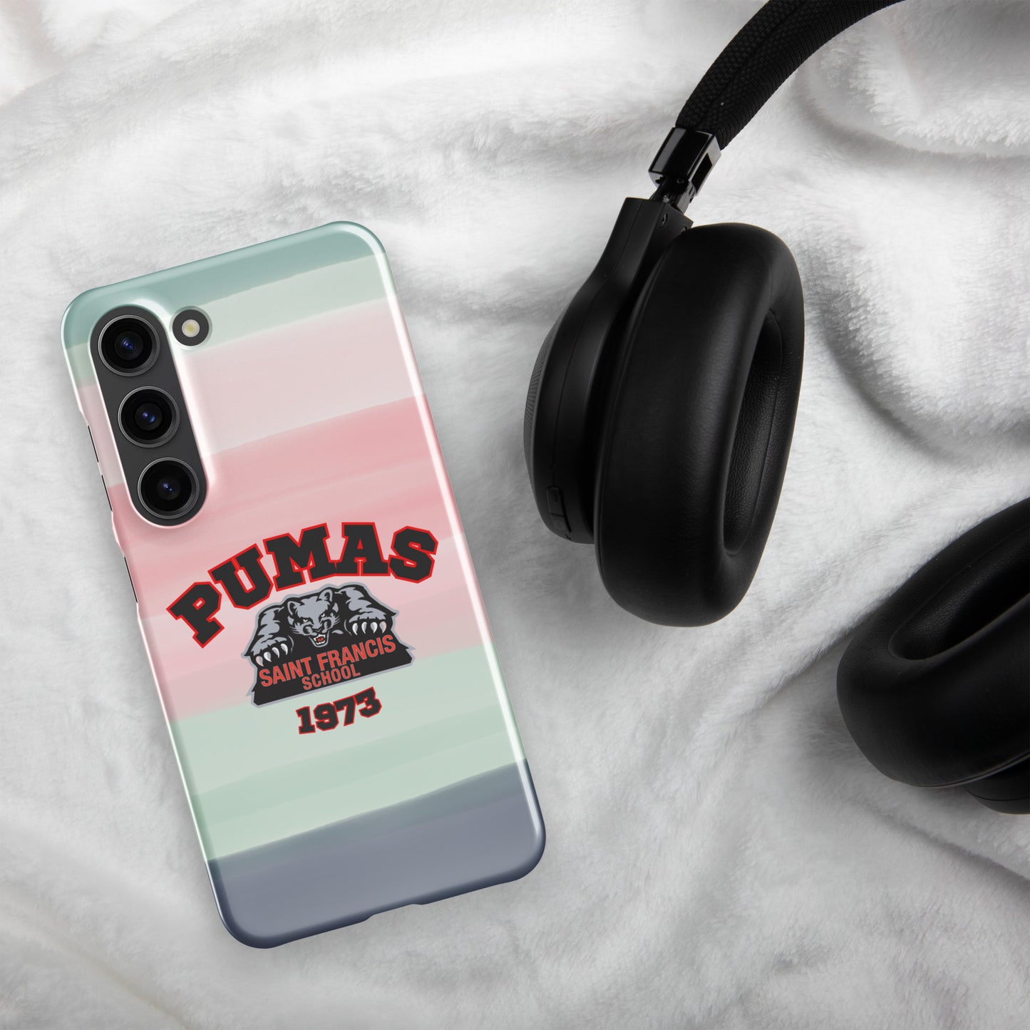 Snap case for Samsung® with lines and logo