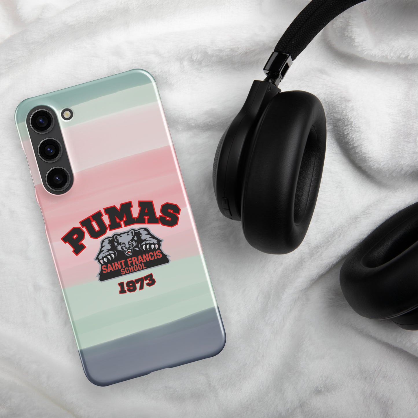 Snap case for Samsung® with lines and logo