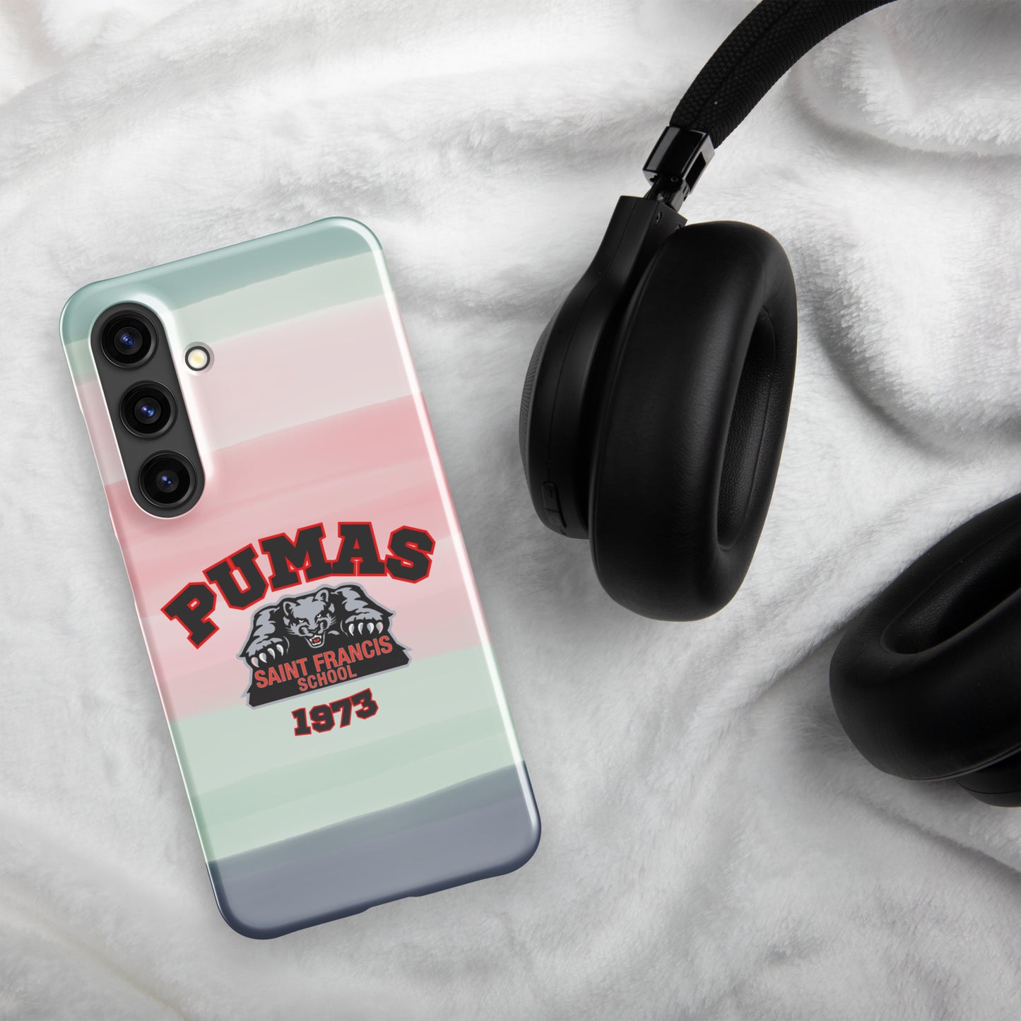 Snap case for Samsung® with lines and logo