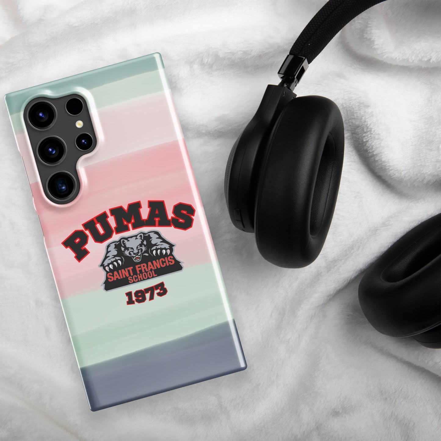 Snap case for Samsung® with lines and logo