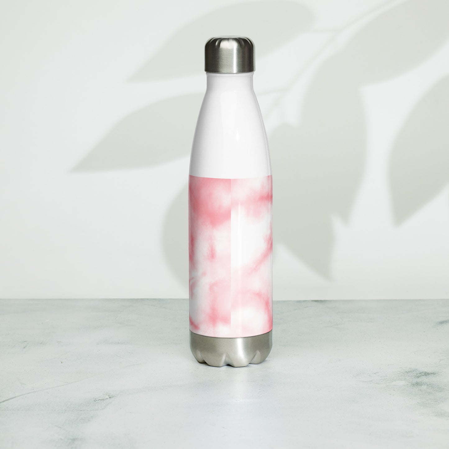 Stainless steel water bottle tie dye with logo