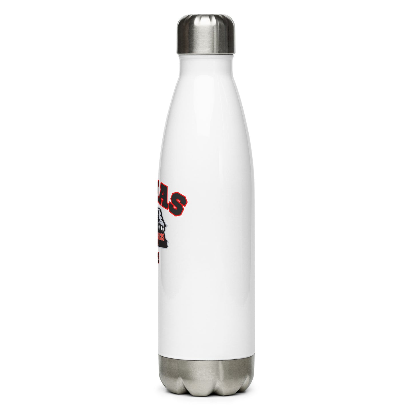 Stainless steel water bottle with logo