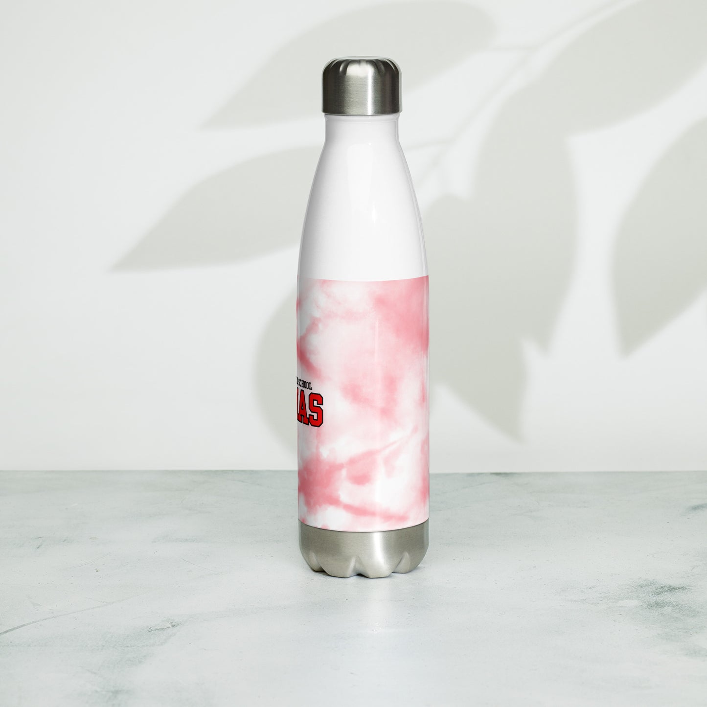 Stainless steel water bottle tie dye with logo