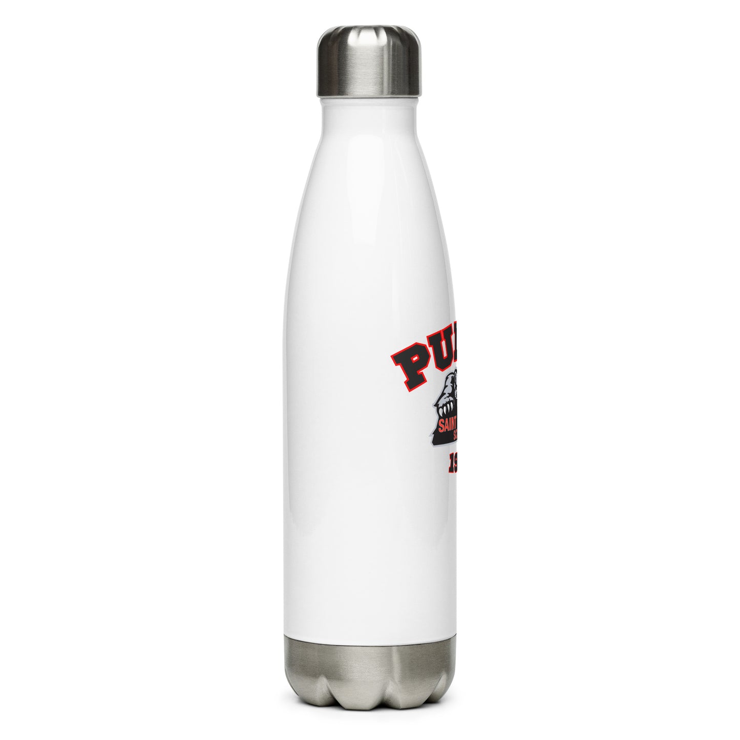 Stainless steel water bottle with logo
