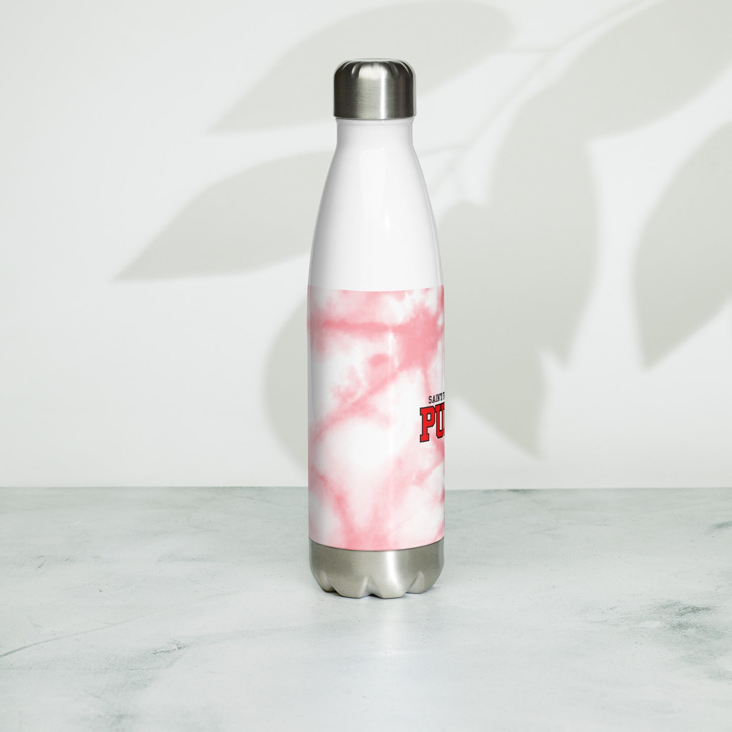 Stainless steel water bottle tie dye with logo