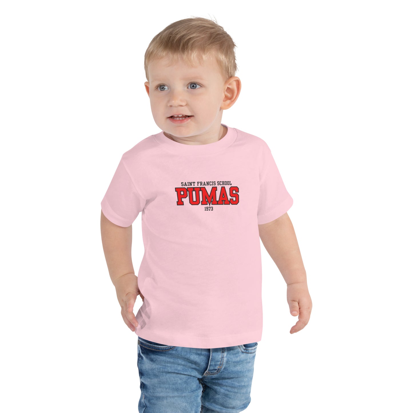 Toddler Short Sleeve Tee with red logo