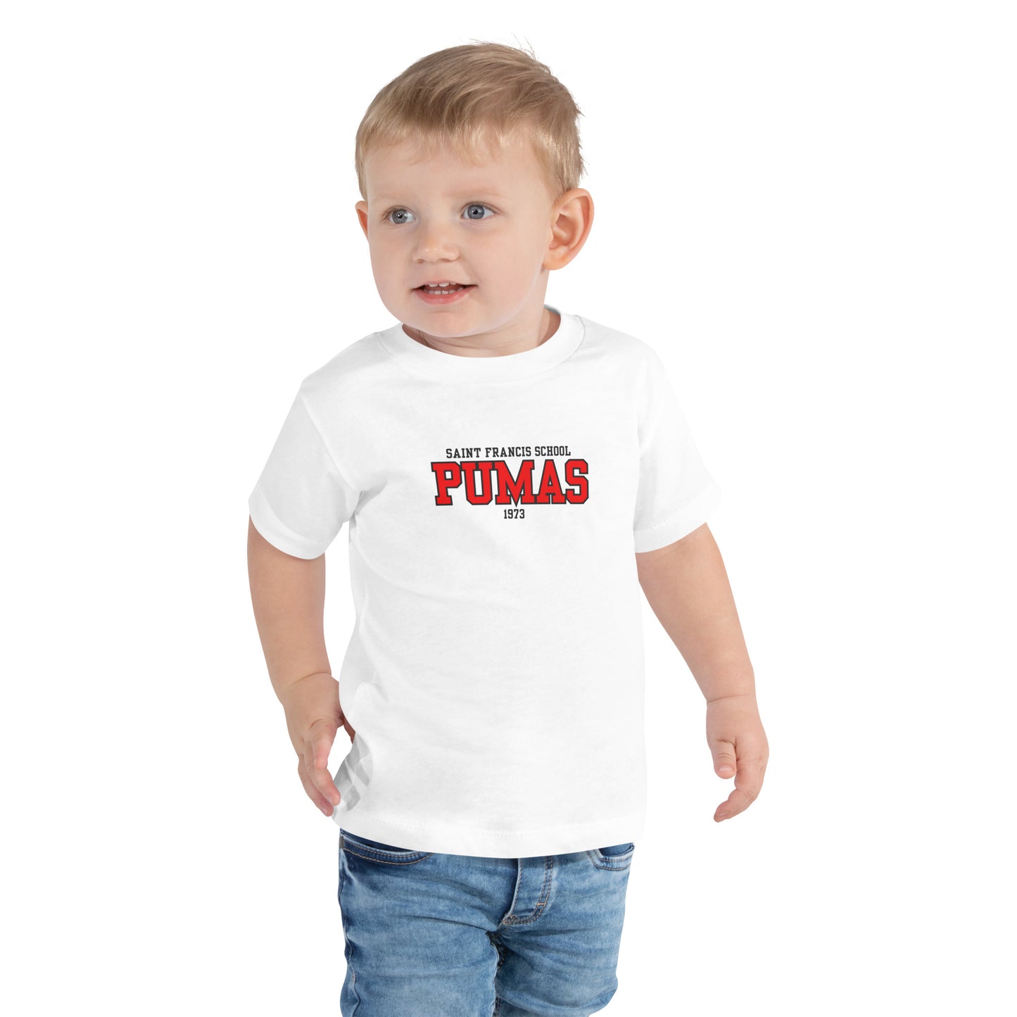Toddler Short Sleeve Tee with red logo