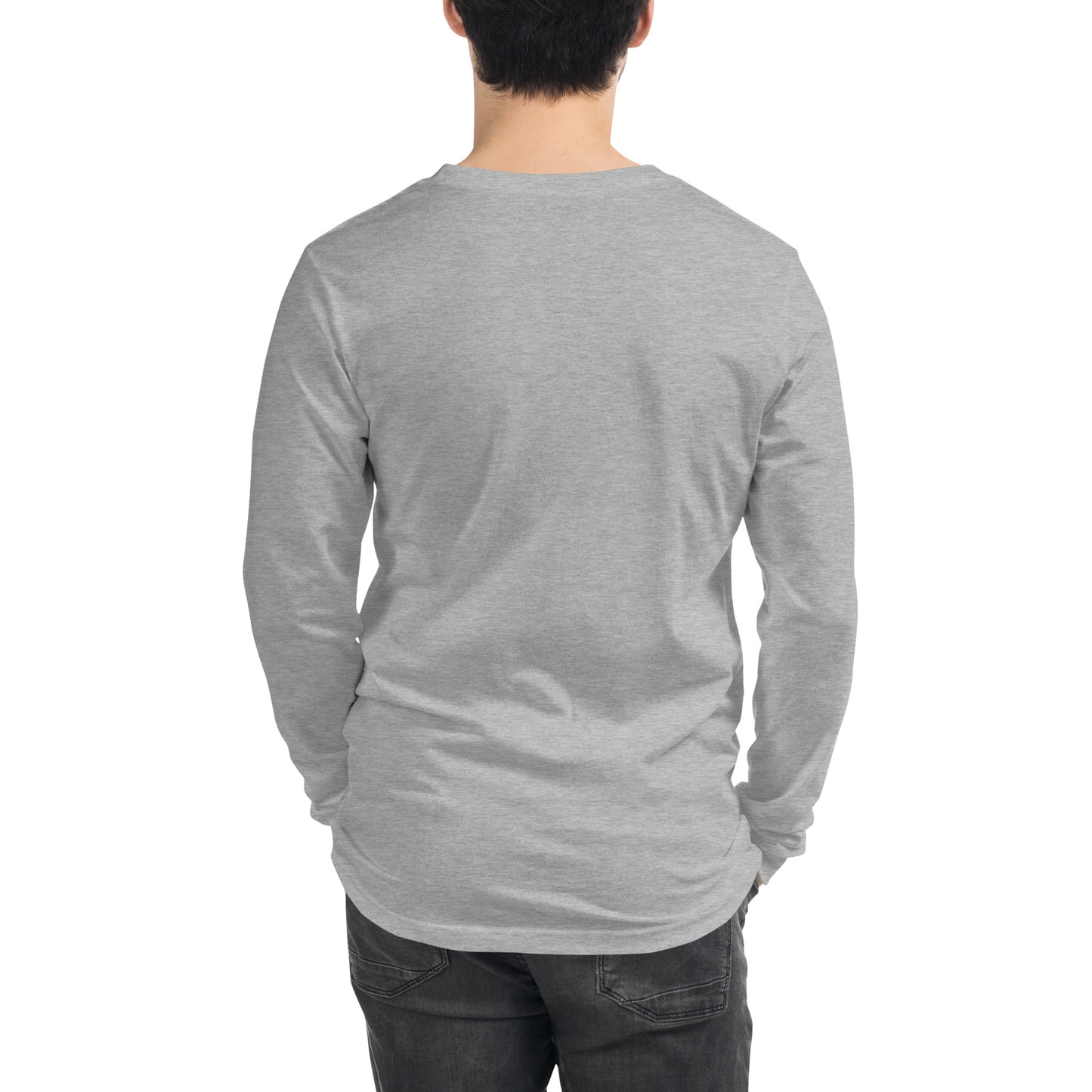 Unisex Long Sleeve Tee with futuristic logo