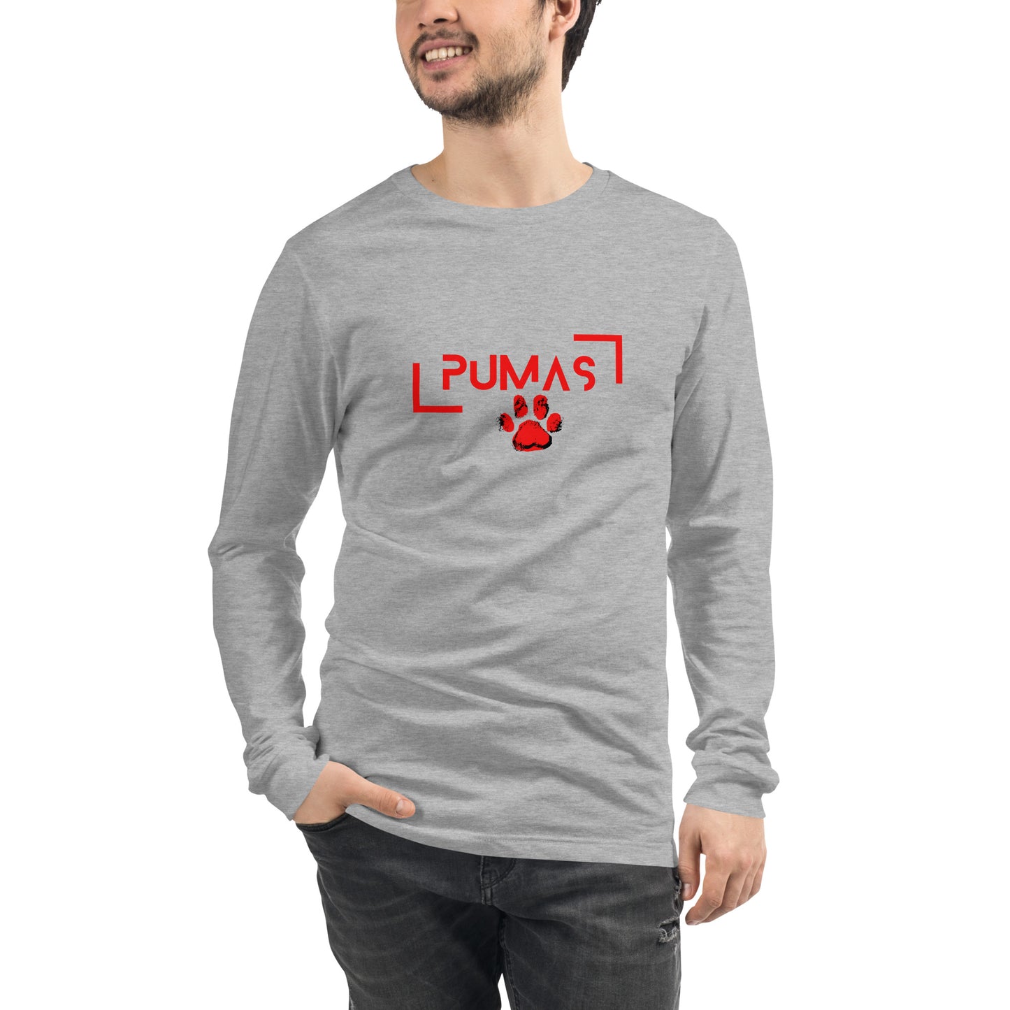 Unisex Long Sleeve Tee with futuristic logo
