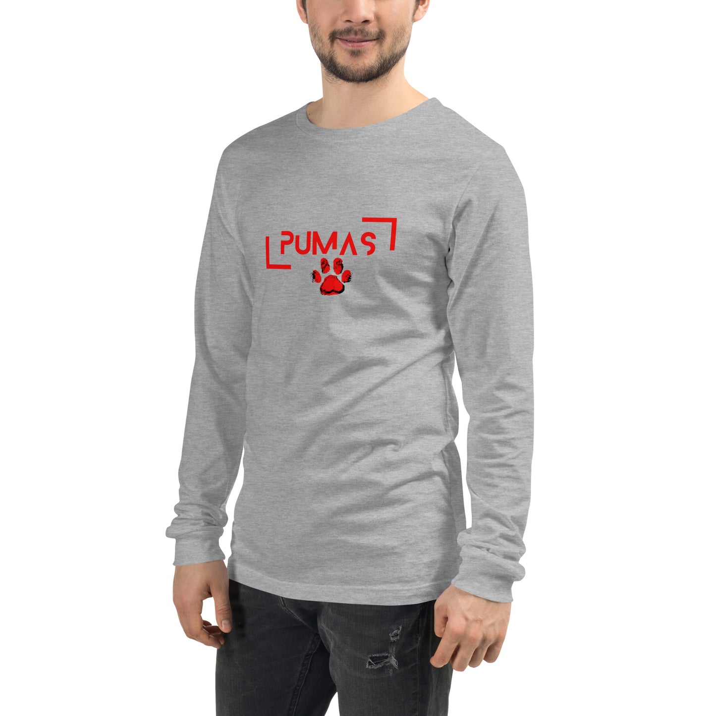 Unisex Long Sleeve Tee with futuristic logo