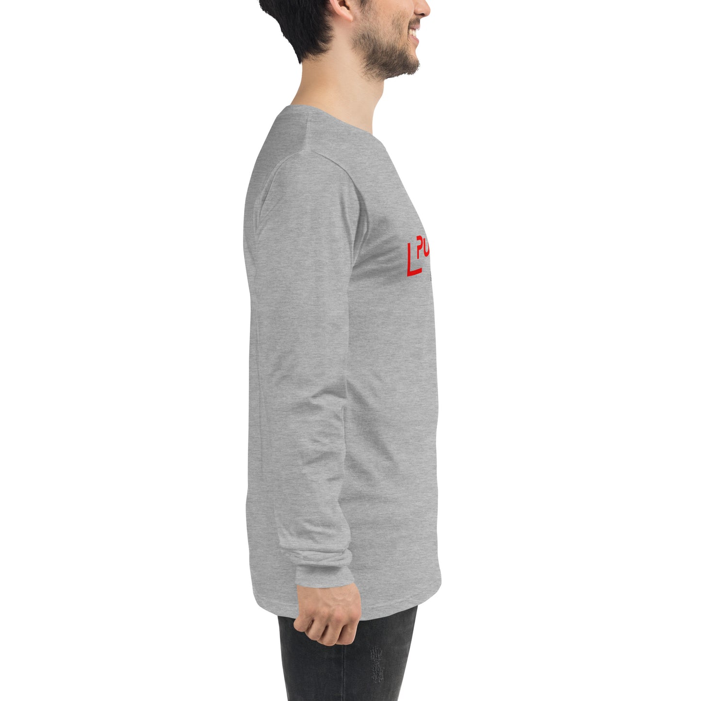 Unisex Long Sleeve Tee with futuristic logo