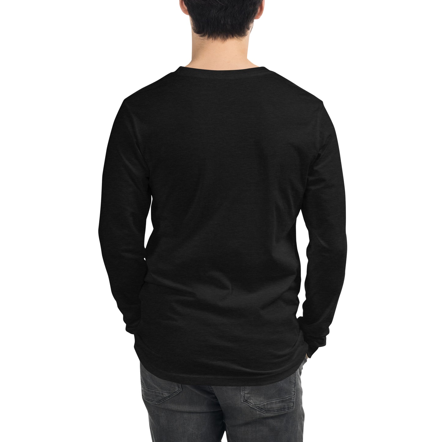 Unisex Long Sleeve Tee with futuristic logo