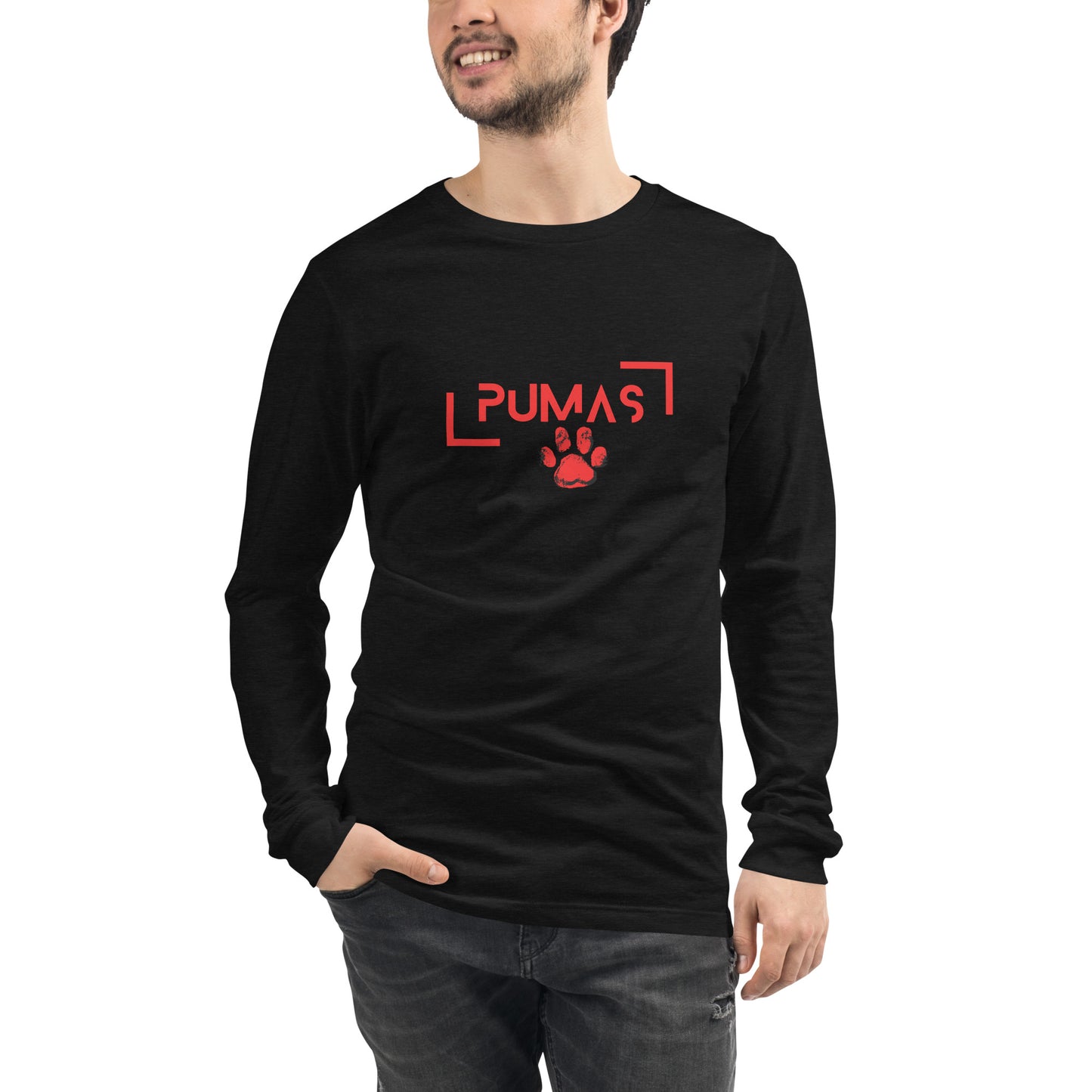 Unisex Long Sleeve Tee with futuristic logo