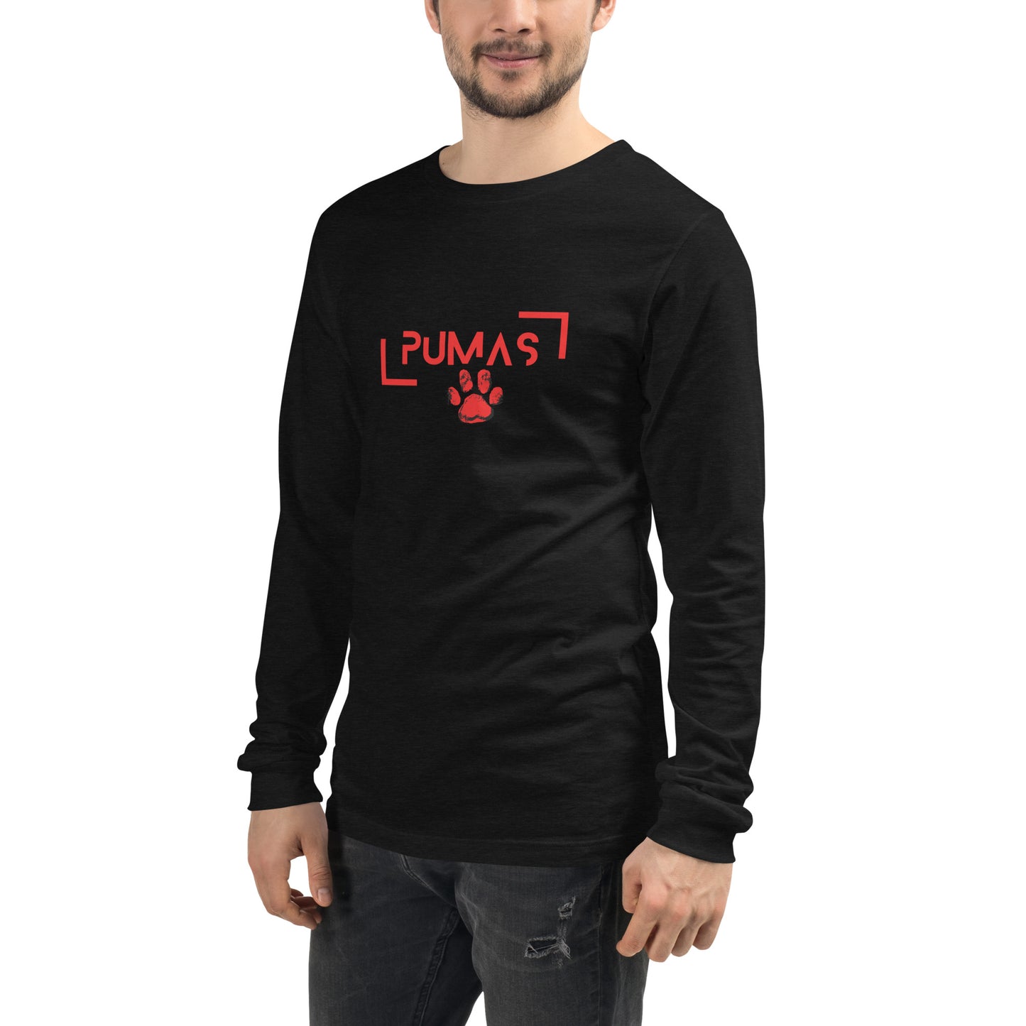 Unisex Long Sleeve Tee with futuristic logo