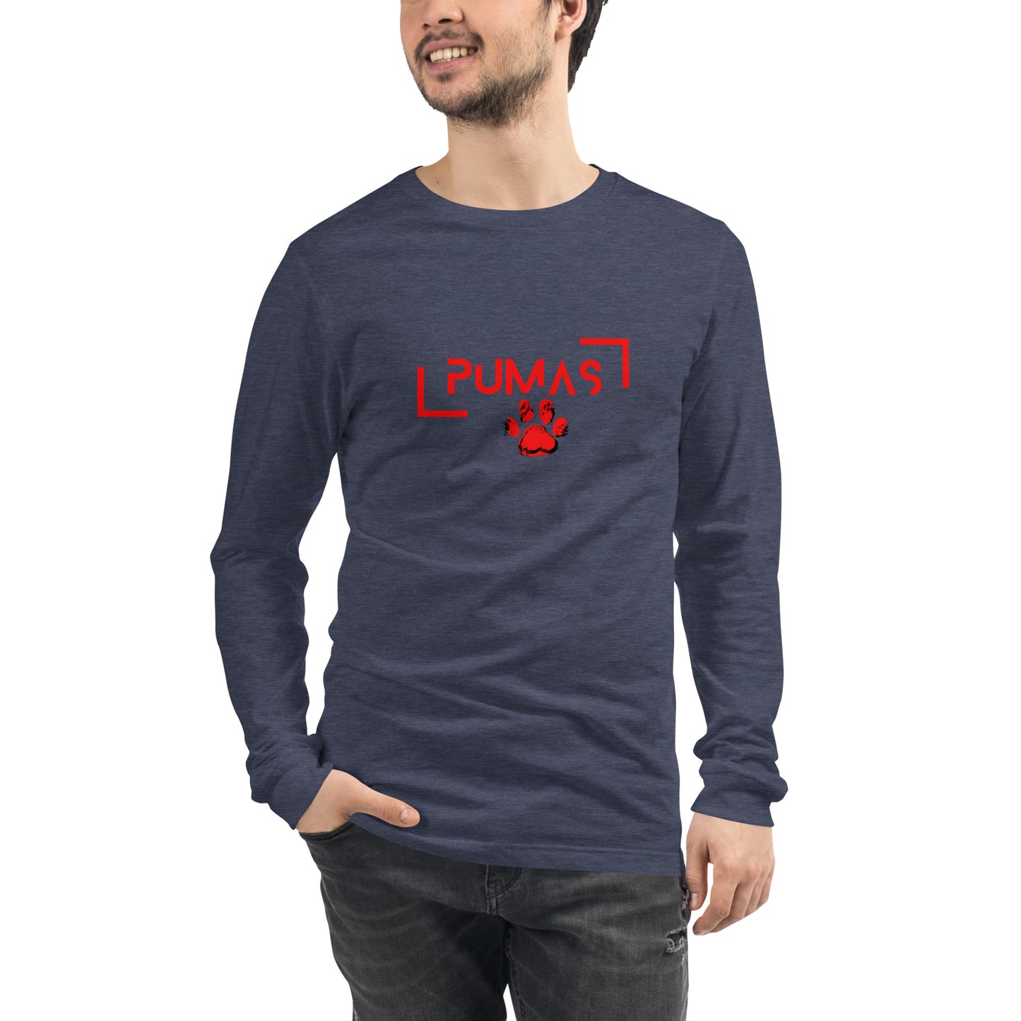 Unisex Long Sleeve Tee with futuristic logo