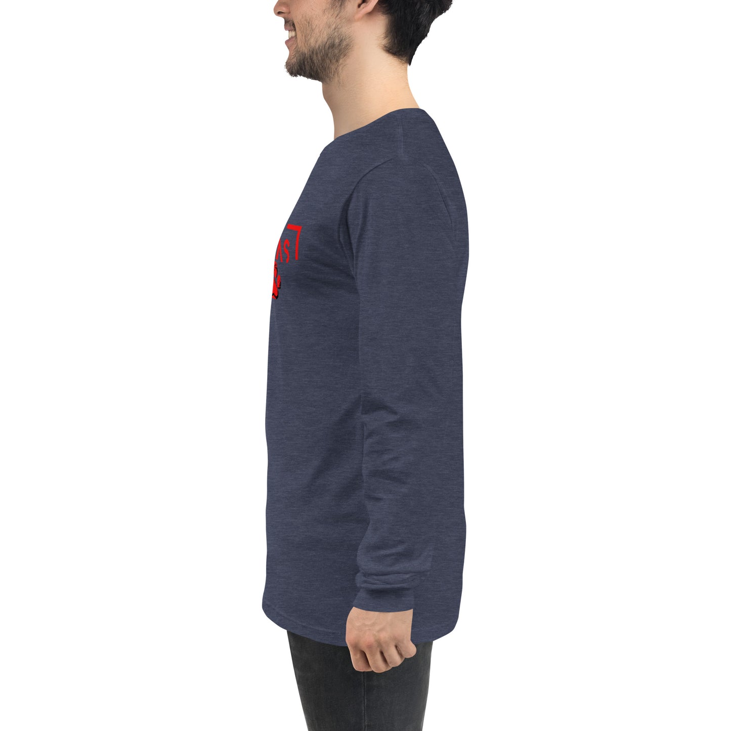 Unisex Long Sleeve Tee with futuristic logo