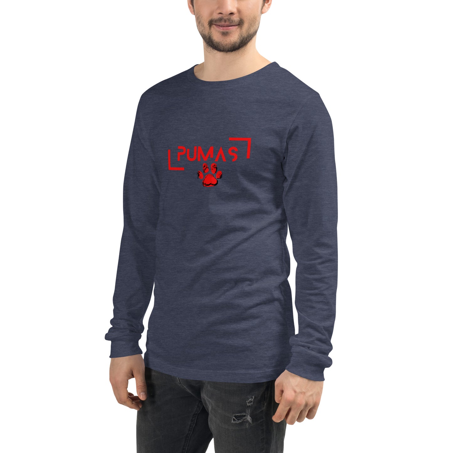 Unisex Long Sleeve Tee with futuristic logo