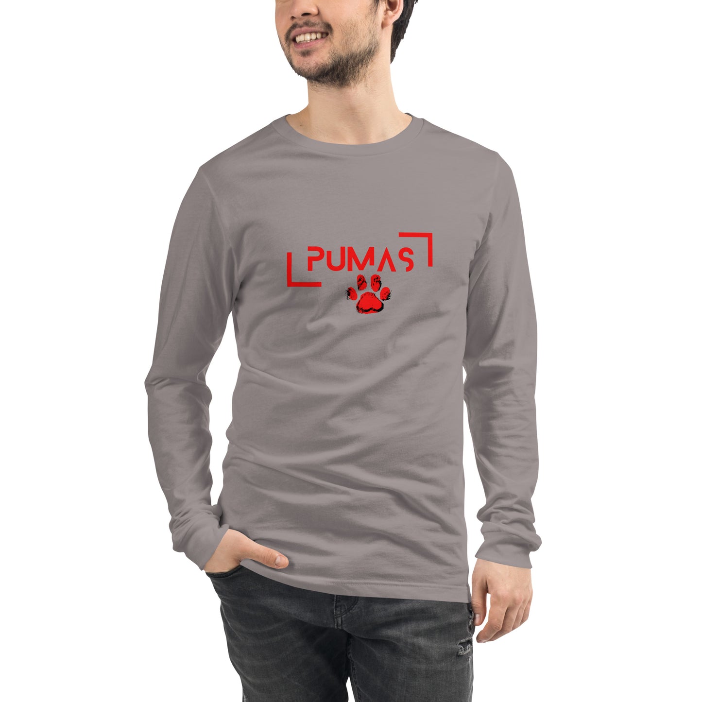 Unisex Long Sleeve Tee with futuristic logo