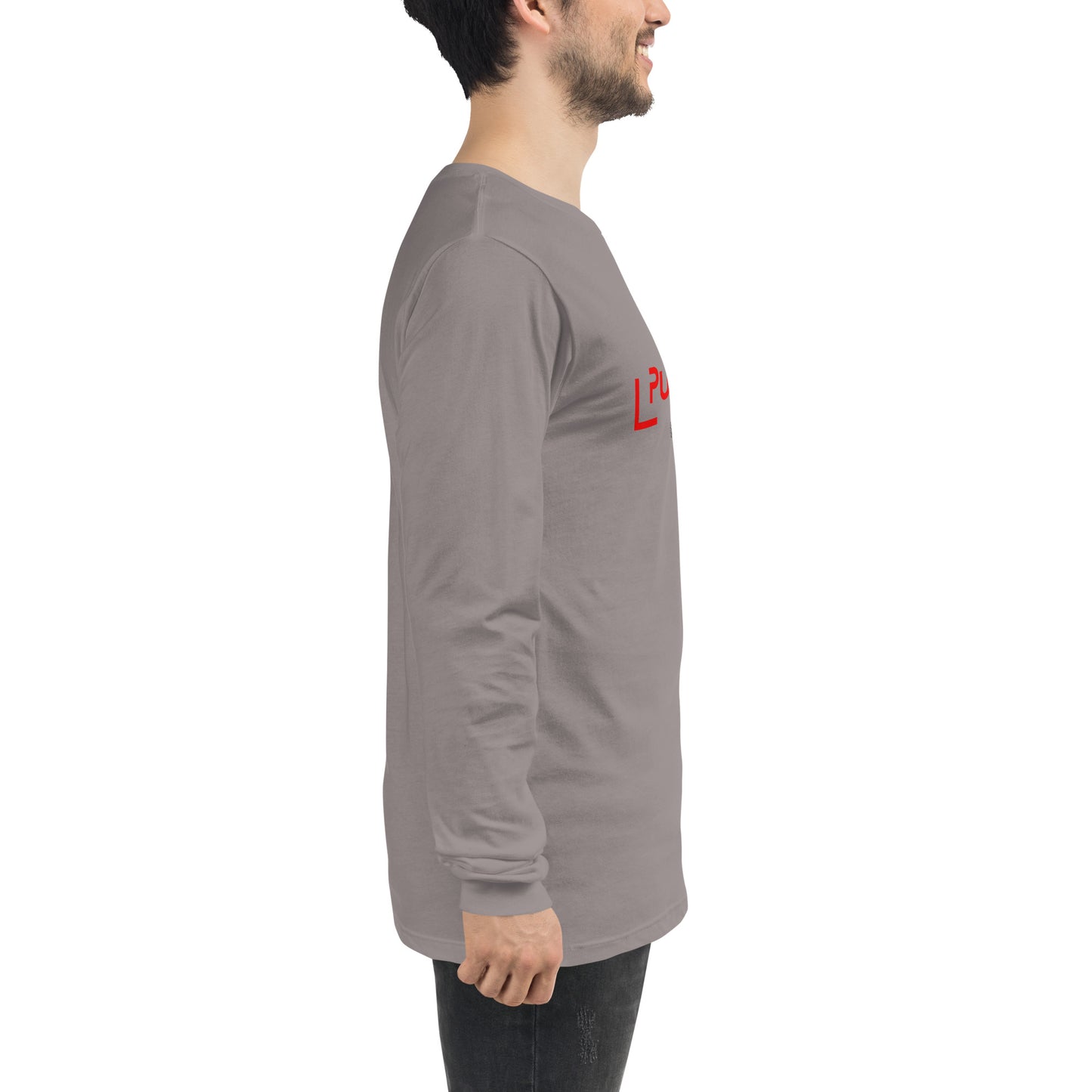 Unisex Long Sleeve Tee with futuristic logo