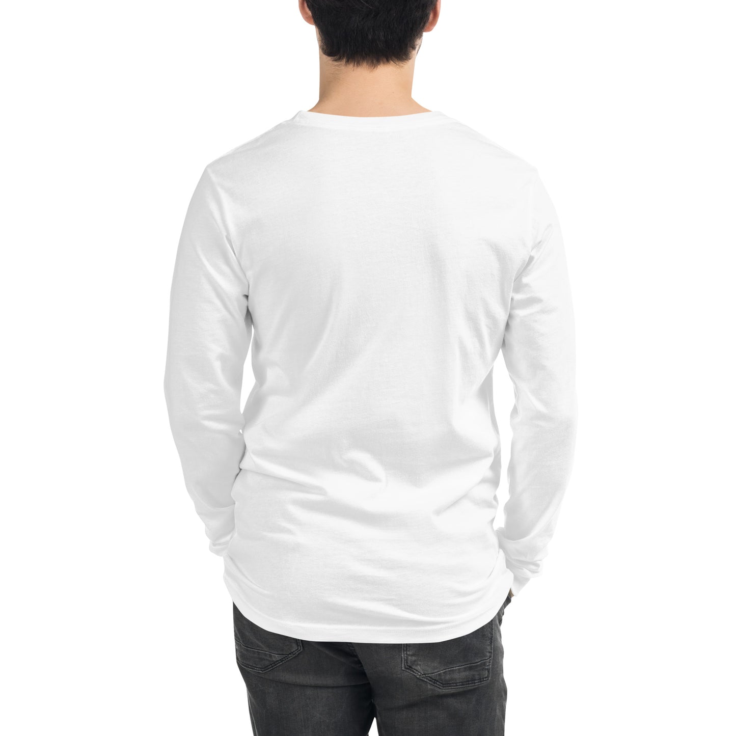 Unisex Long Sleeve Tee with futuristic logo