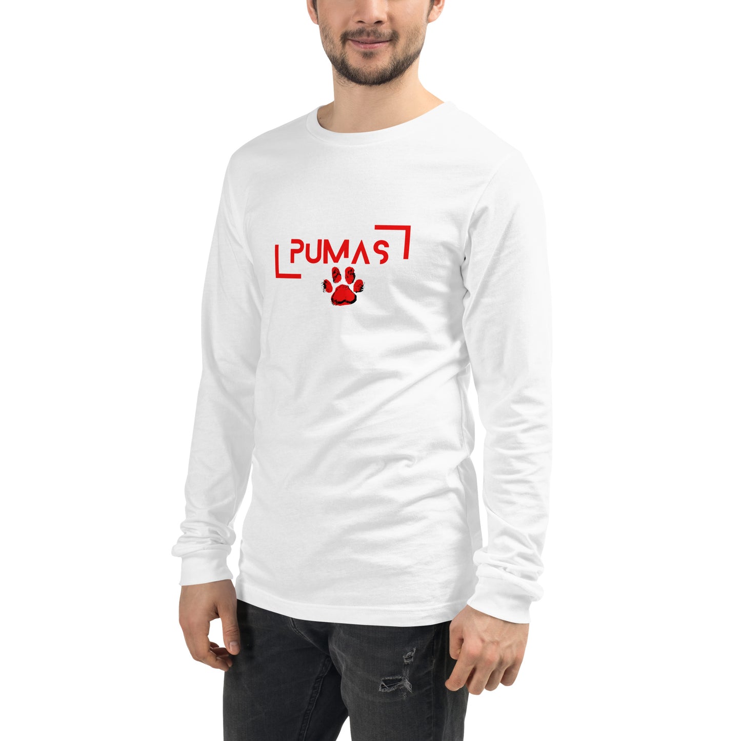 Unisex Long Sleeve Tee with futuristic logo