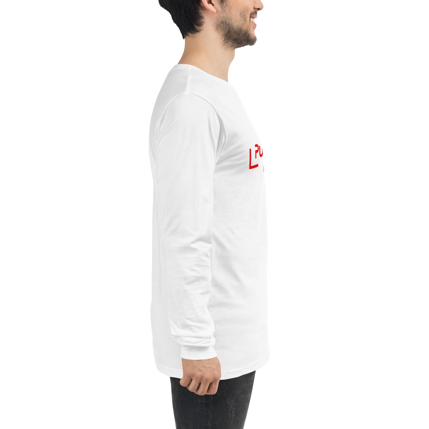 Unisex Long Sleeve Tee with futuristic logo
