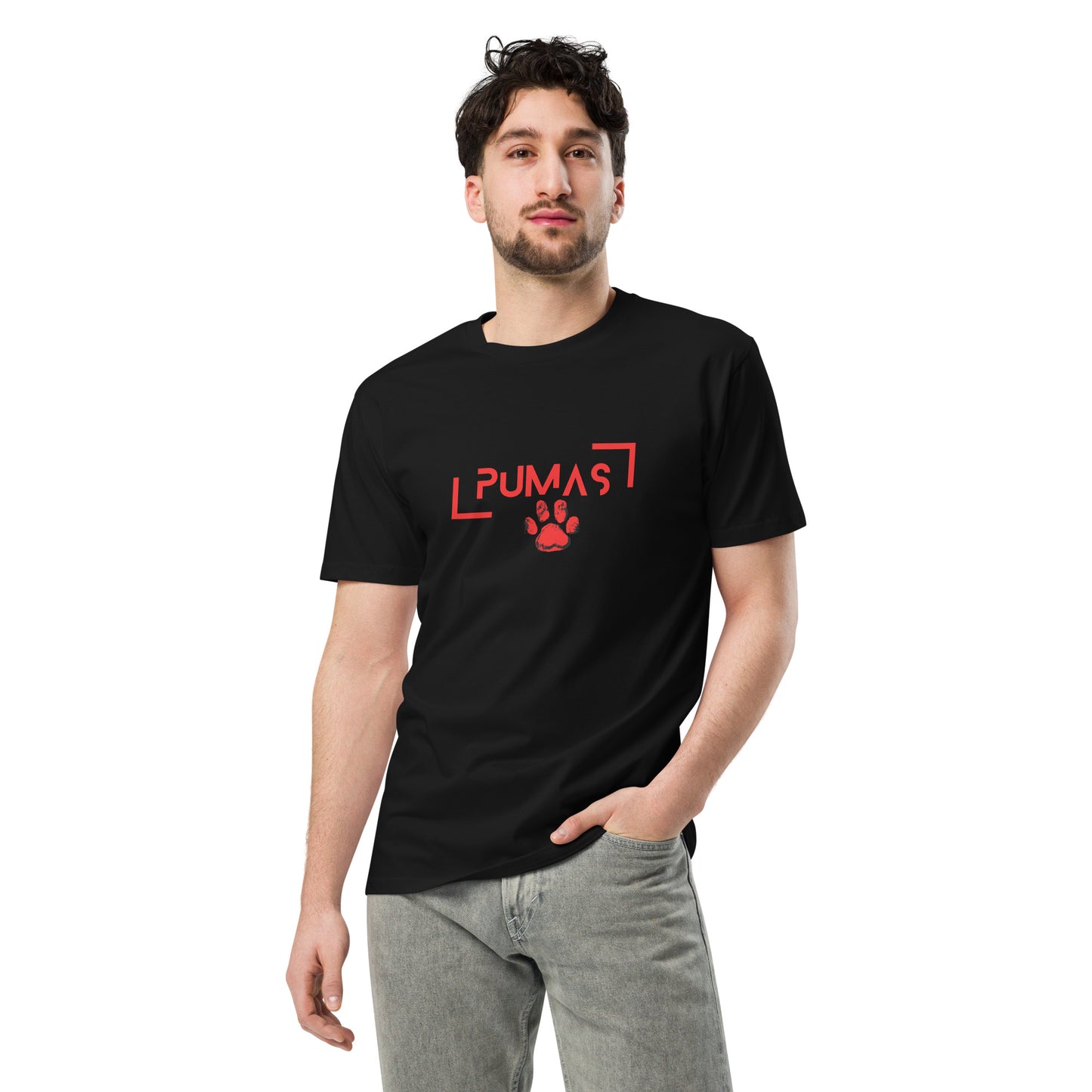 Unisex premium t-shirt FUTIRISTIC RED LOGO