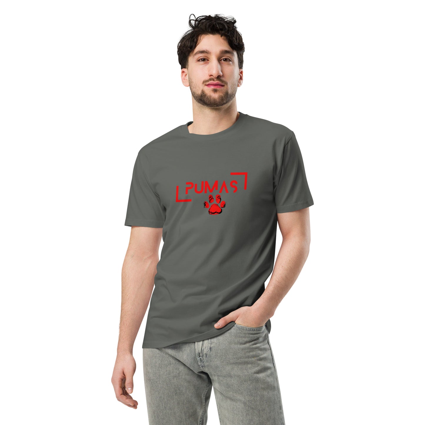 Unisex premium t-shirt FUTIRISTIC RED LOGO