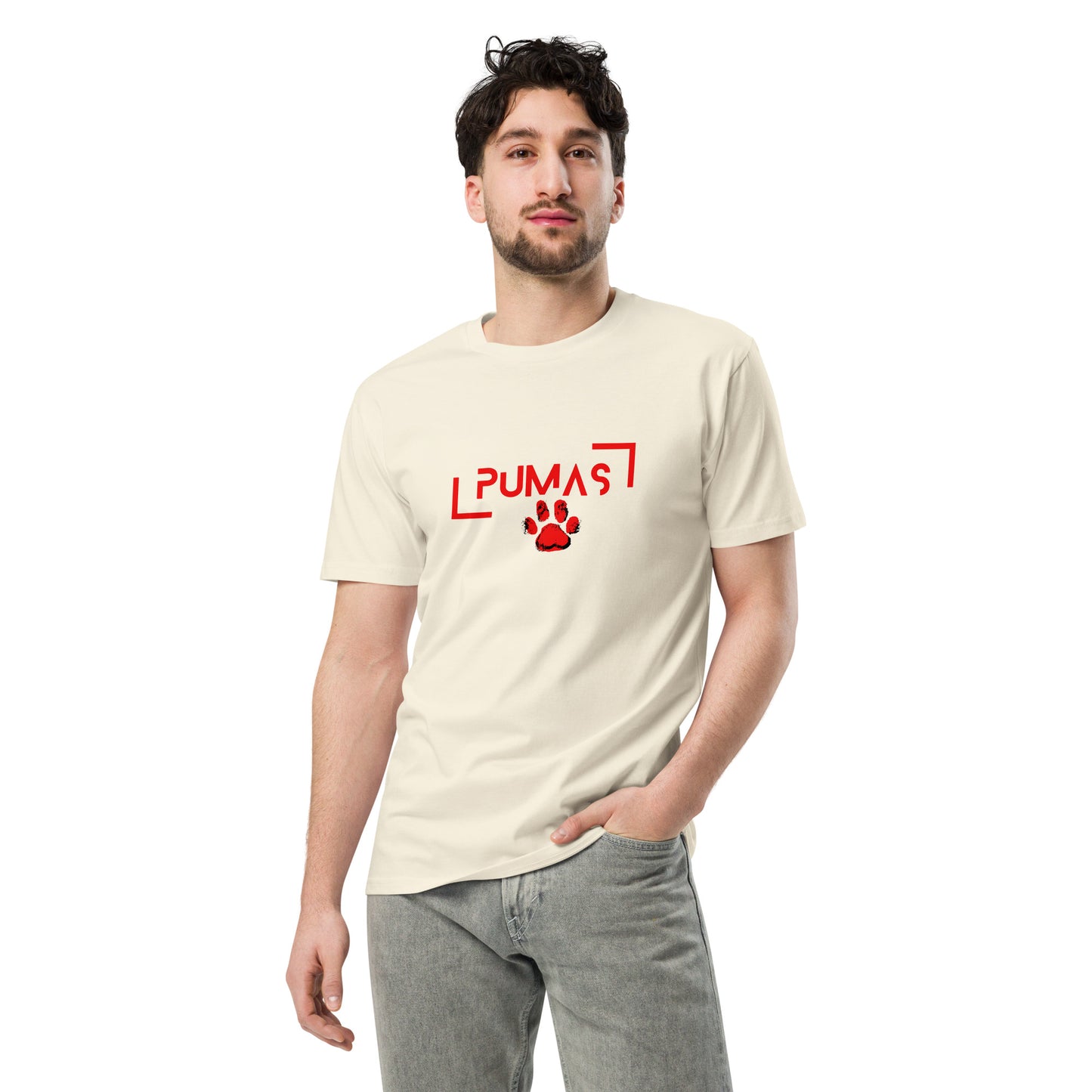 Unisex premium t-shirt FUTIRISTIC RED LOGO